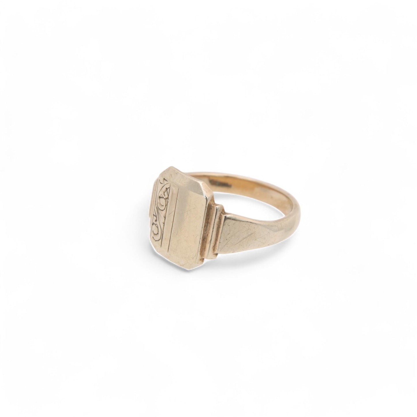 Vintage 9ct Gold Signet Ring, 1967