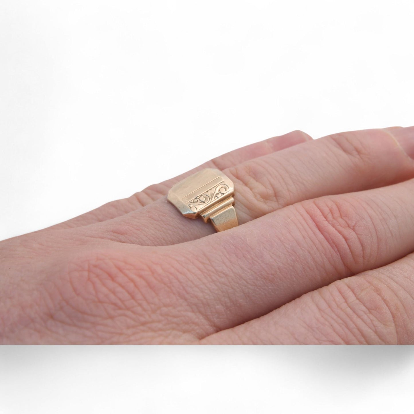 Vintage 9ct Gold Signet Ring, 1967