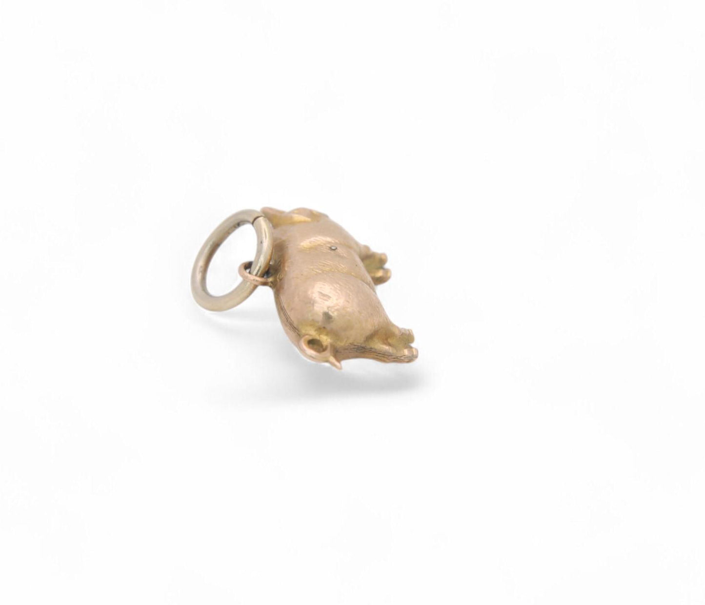 Antique 9ct Gold Pig Charm, 1900