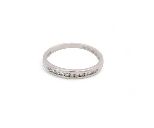 Vintage Platinum Diamond Half Eternity Ring