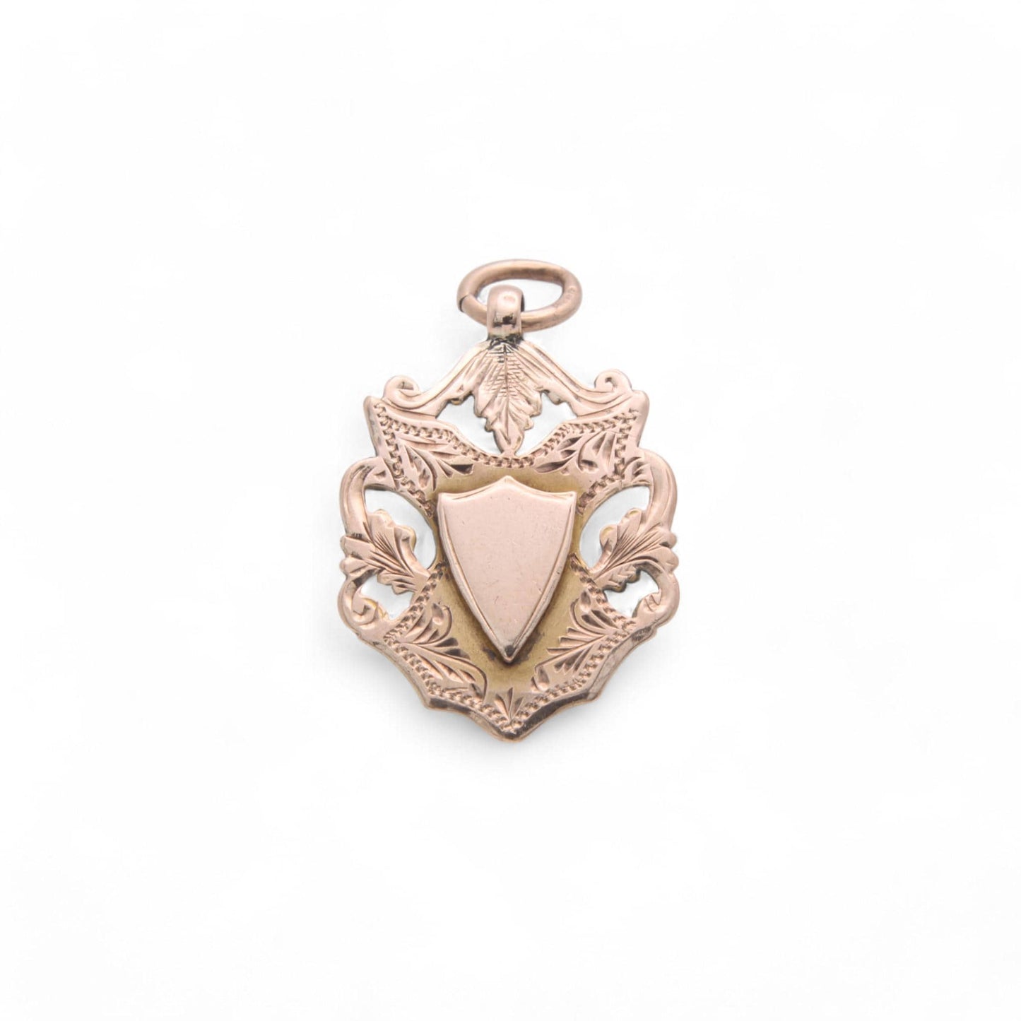 Antique 9ct Gold Shield Pendant, 1909