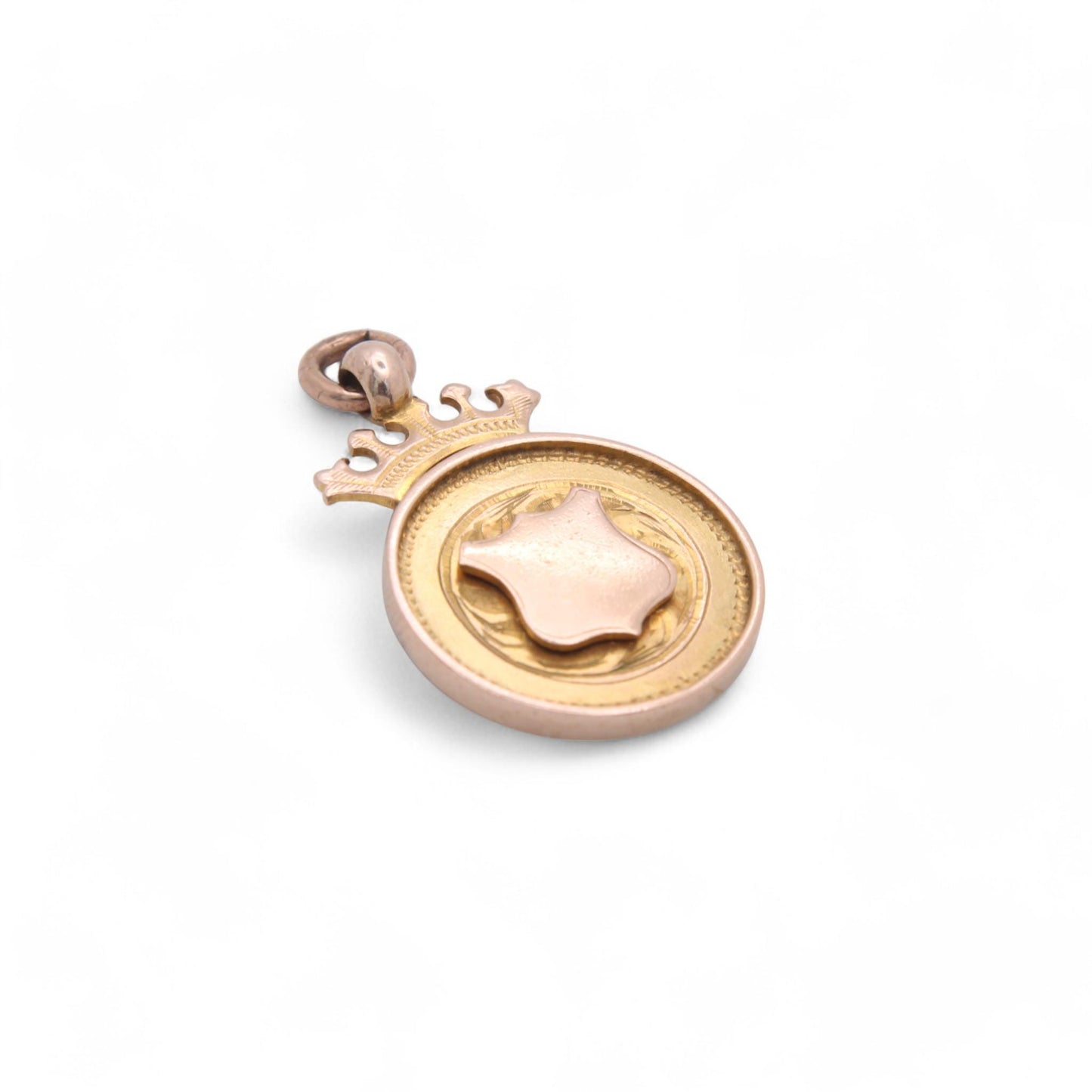 Antique 9ct Gold Shield Pendant, 1921