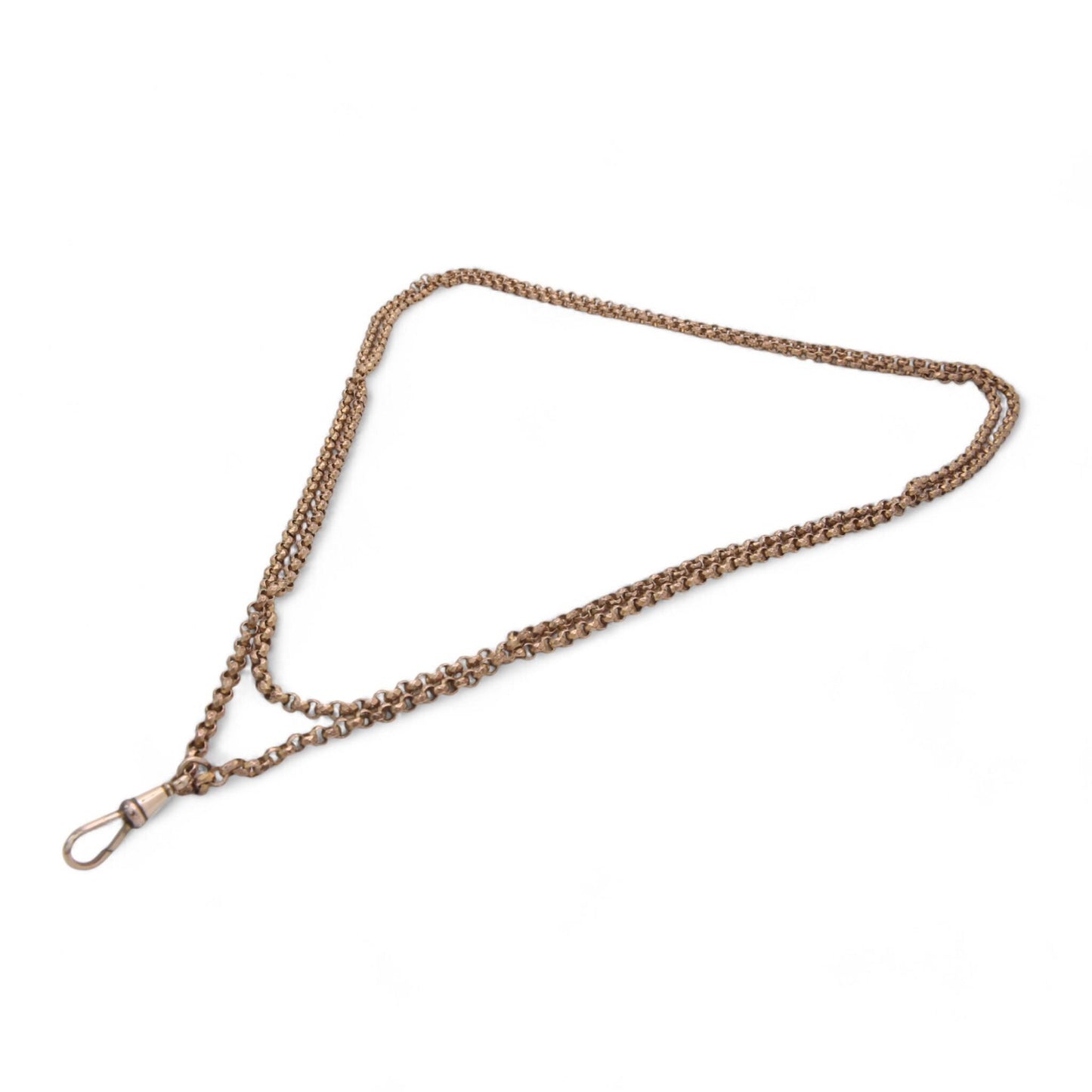 Antique 9ct Rolled Gold Faceted Long Guard, 53"