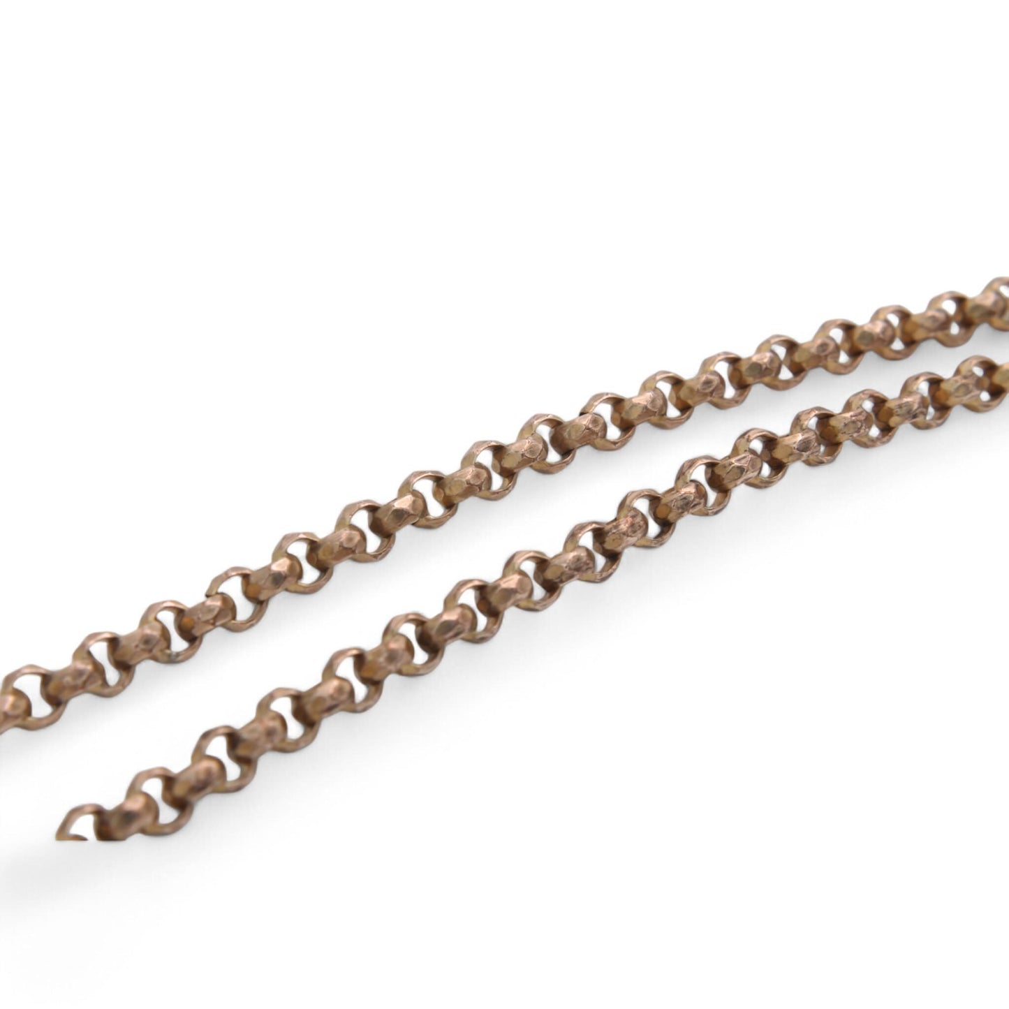 Antique 9ct Rolled Gold Faceted Long Guard, 53"
