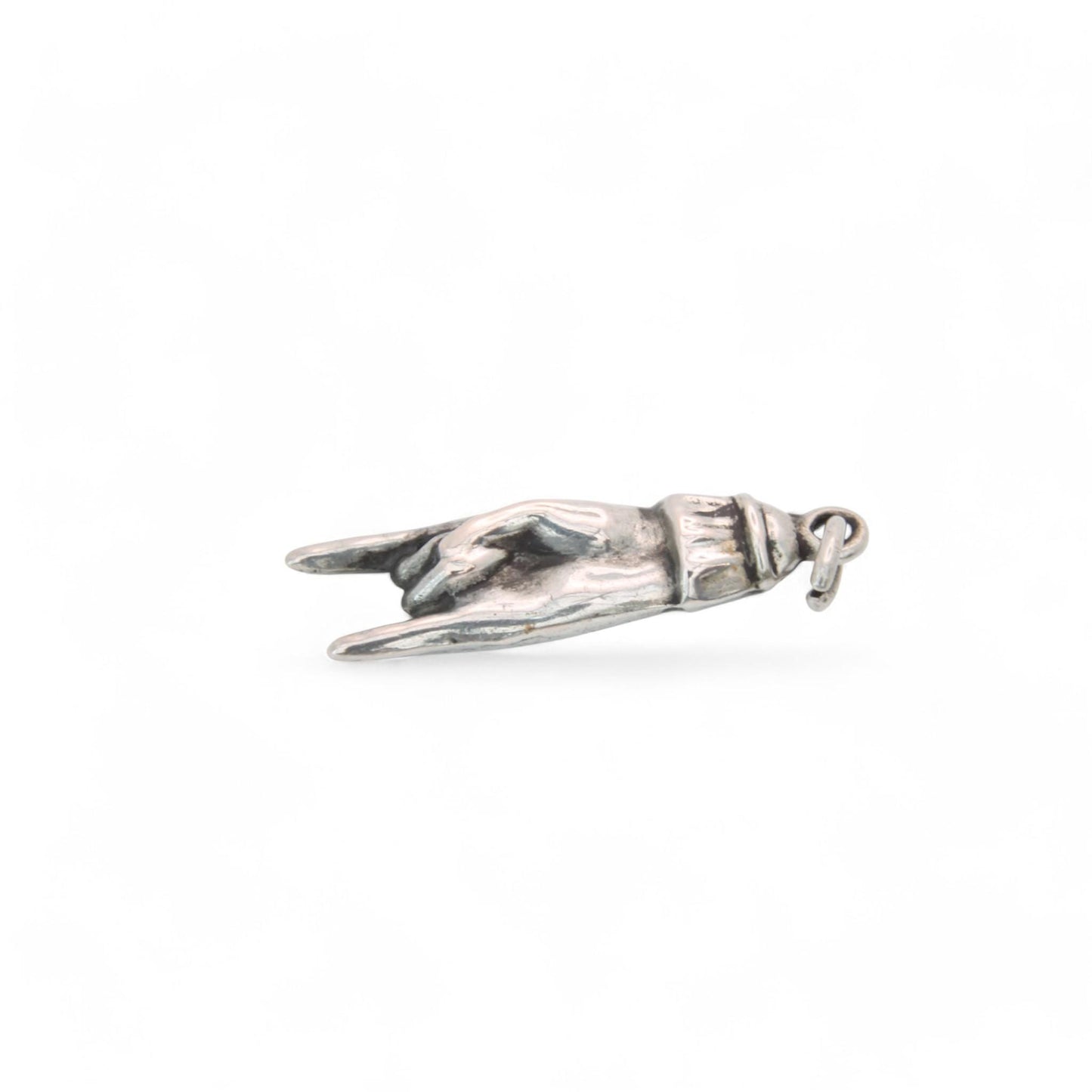 Antique Sterling Silver Cornuto "Sign Of The Horns" Charm