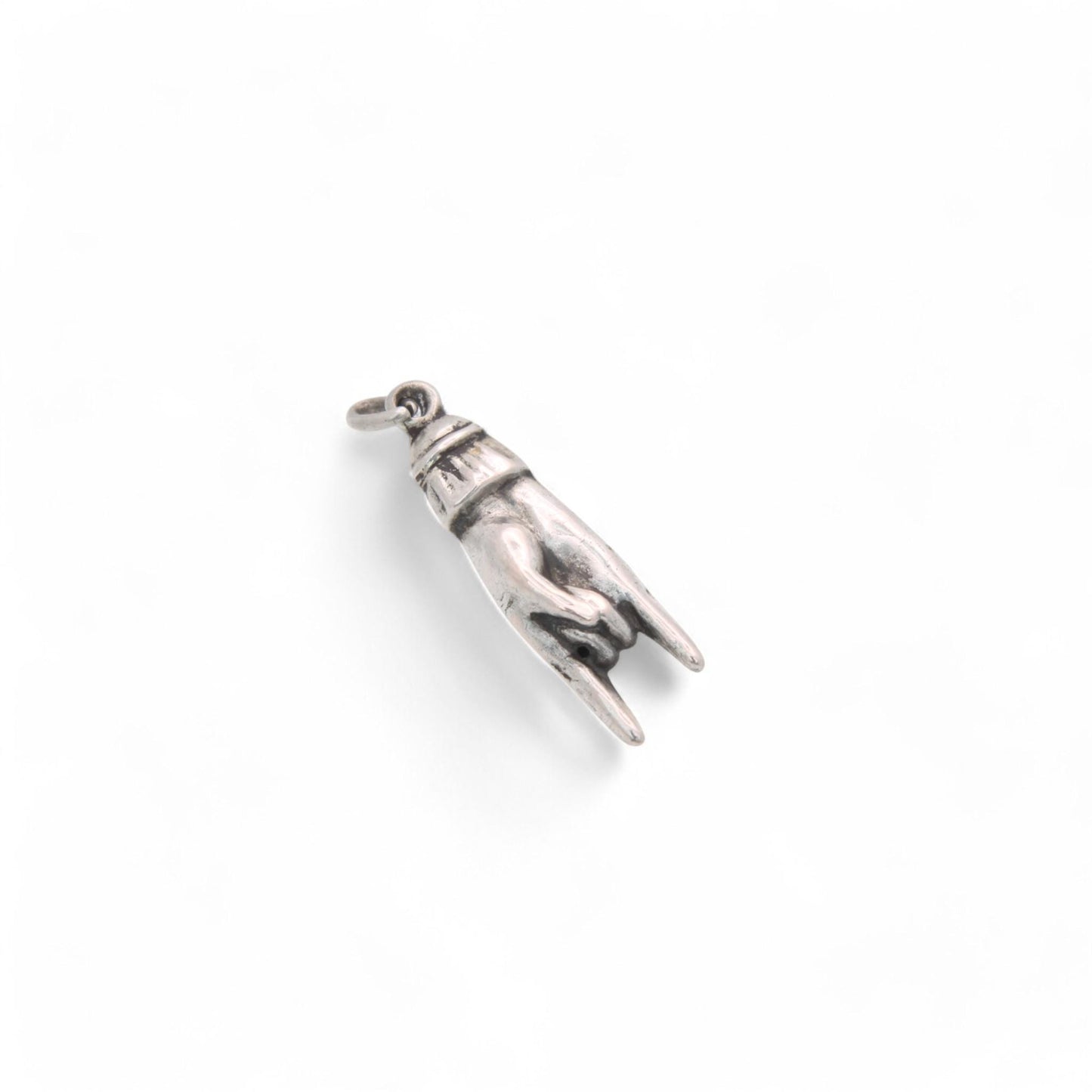 Antique Sterling Silver Cornuto "Sign Of The Horns" Charm