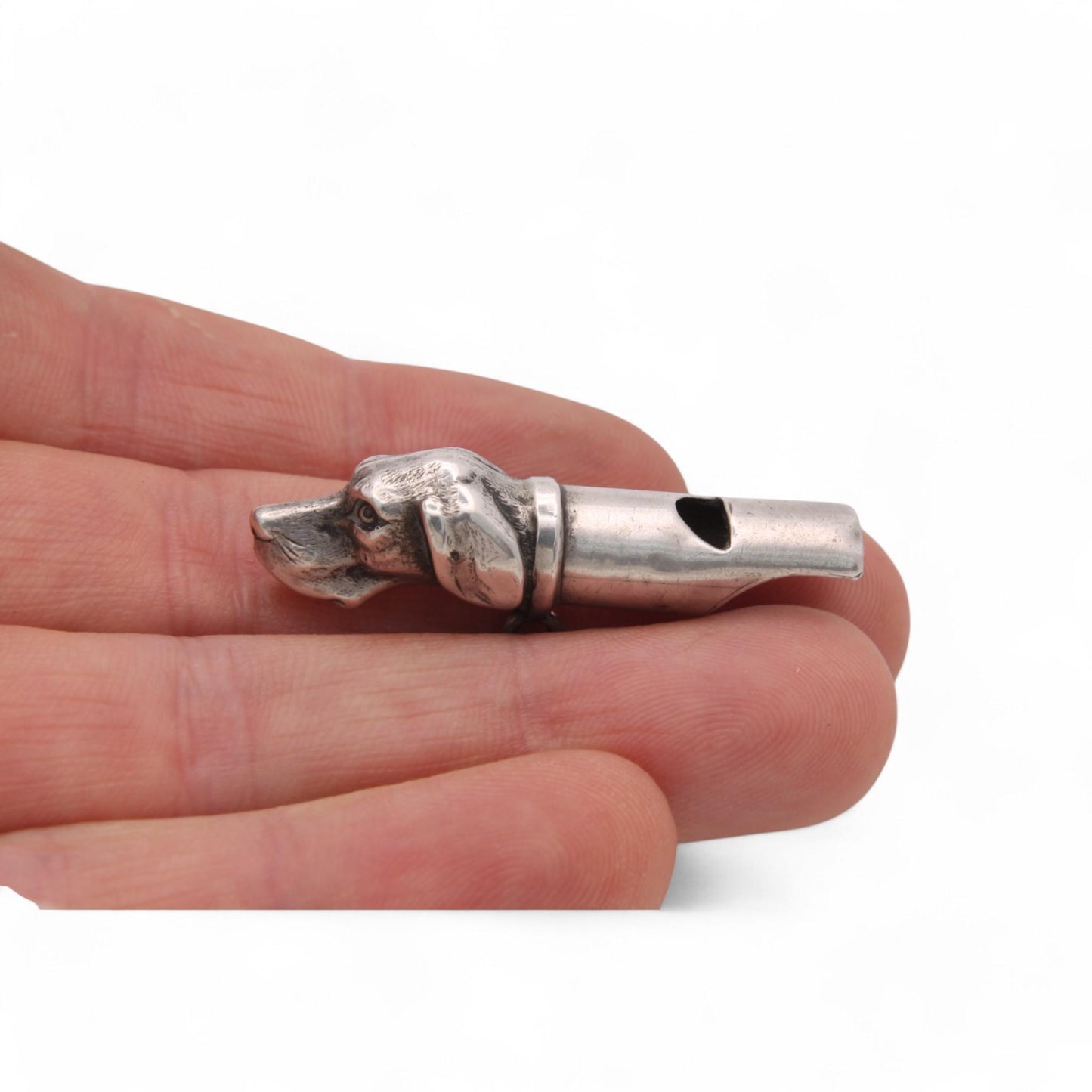 Antique-Sterling-Silver-Dogs-Head-Whistle