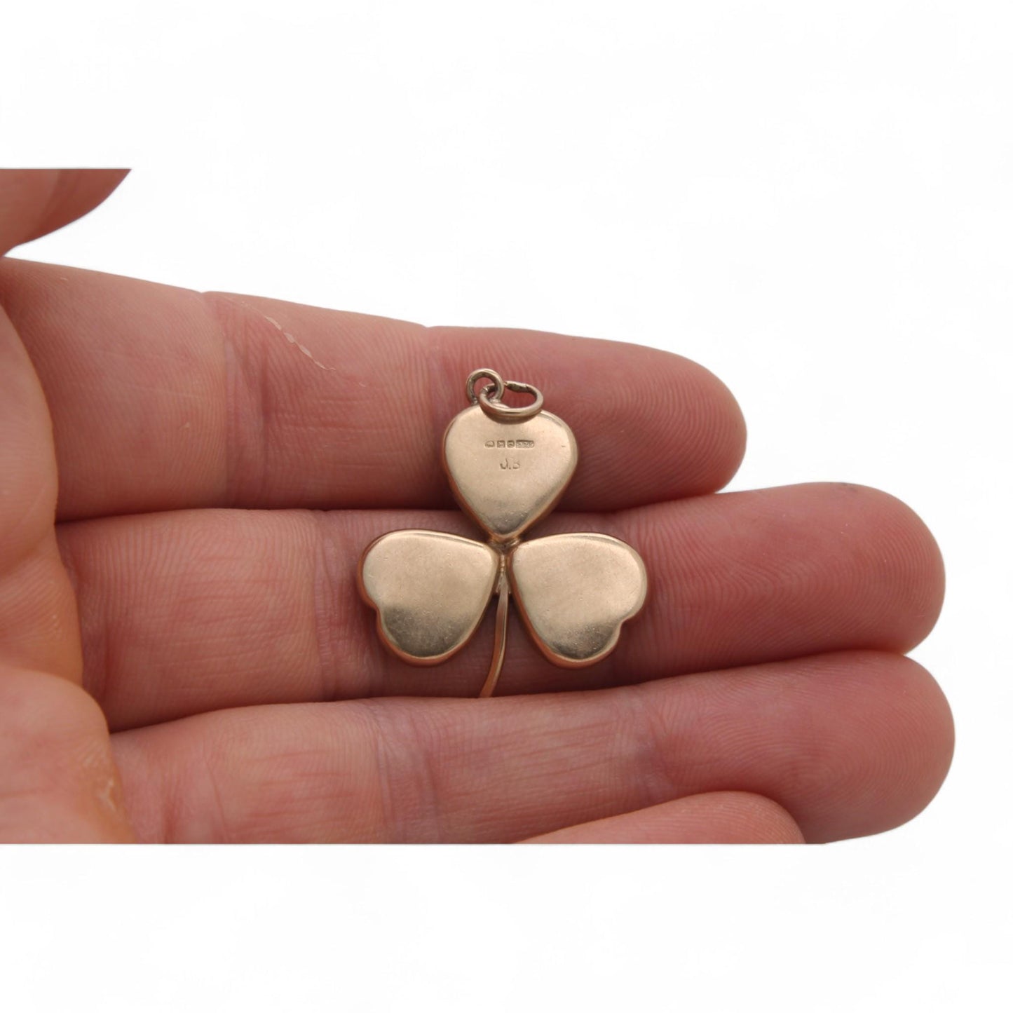 Vintage 9ct Gold Connemara Shamrock Pendant, 1966