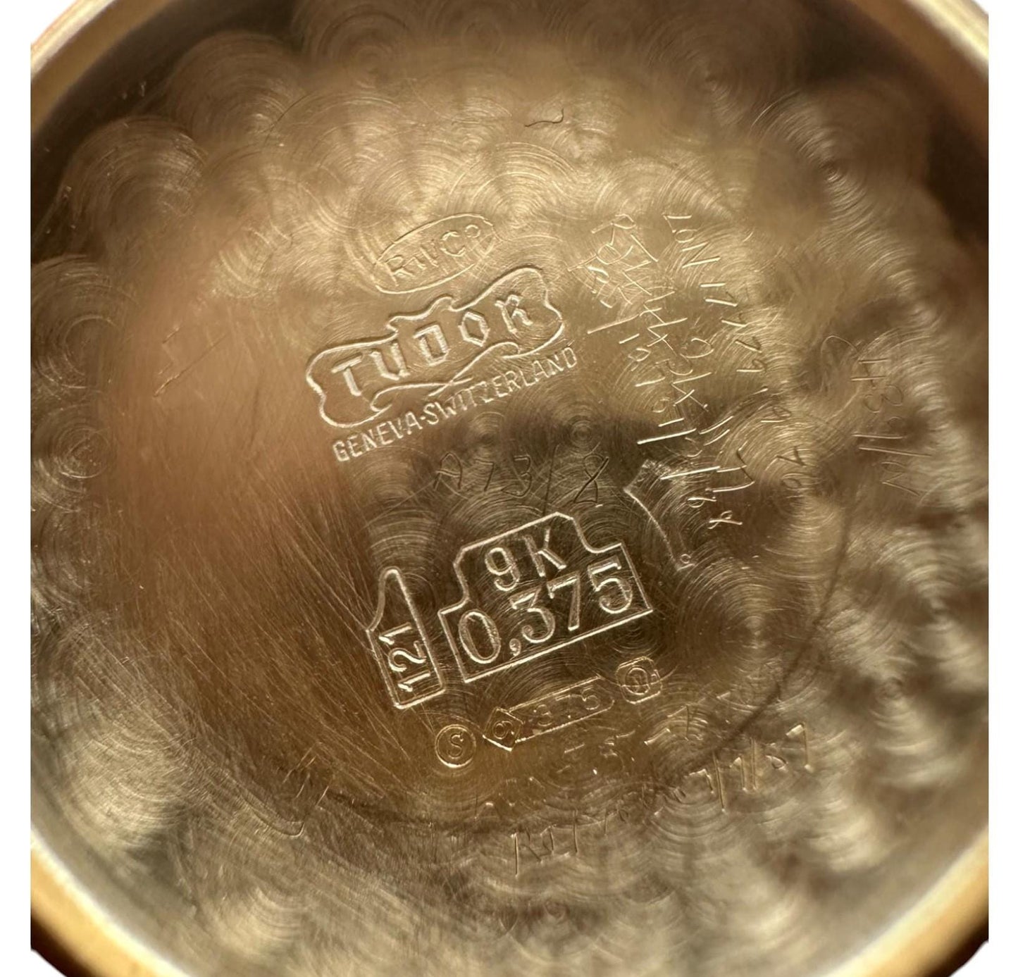 Vintage Tudor Rolex Ladies Automatic 9ct Gold Princess Date Watch