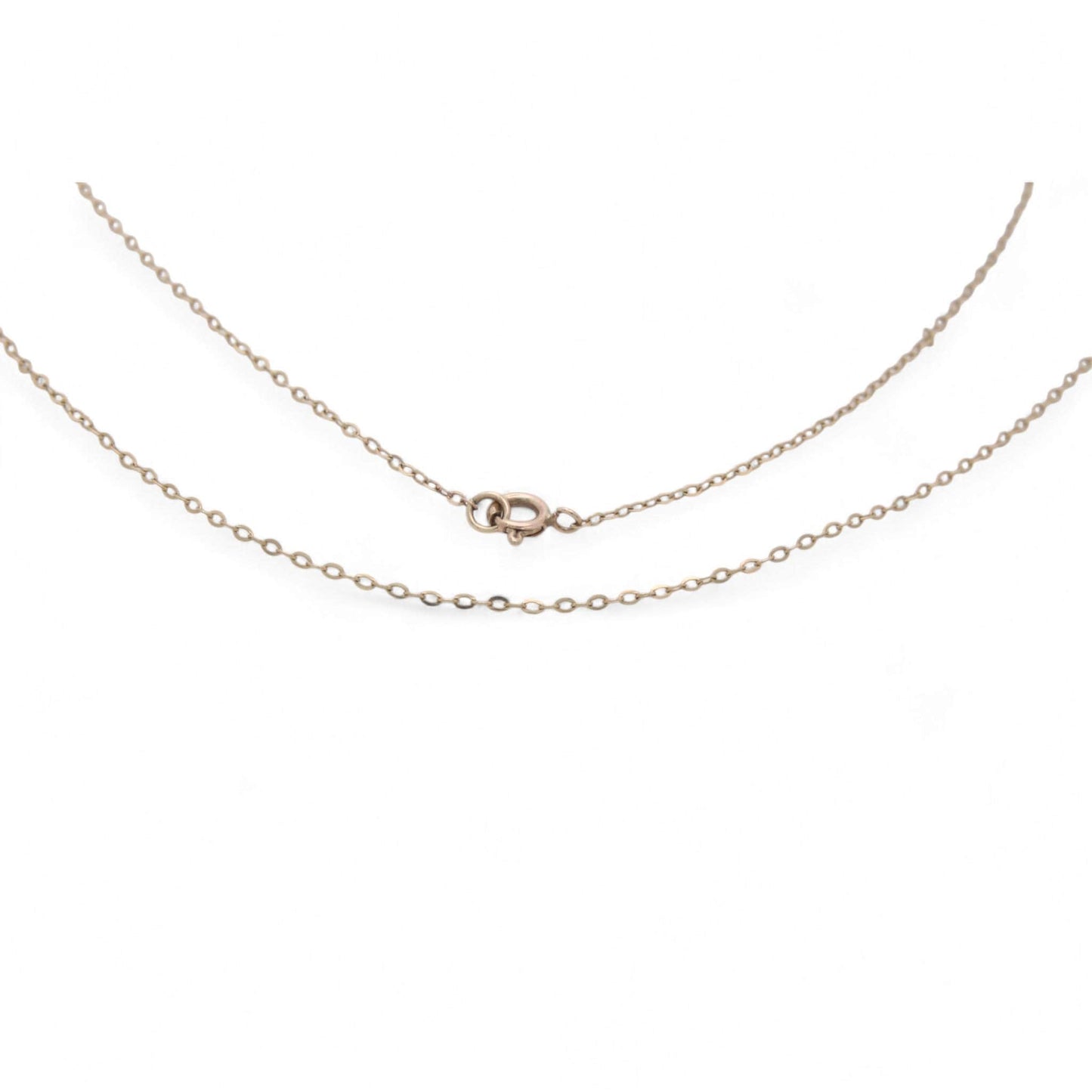 Vintage 9ct Yellow Gold Dainty Rolo Link Necklace