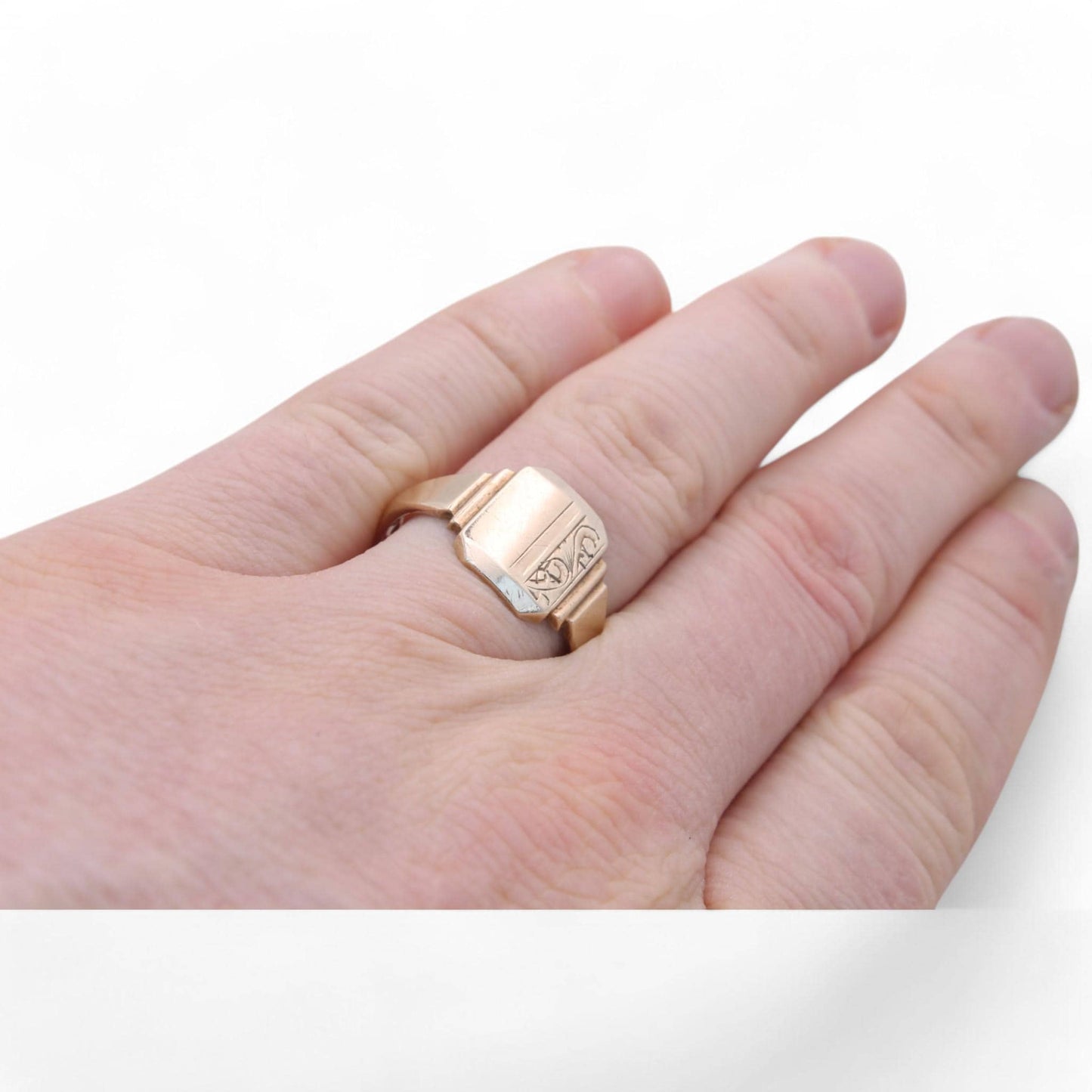 Vintage 9ct Gold Signet Ring, 1967