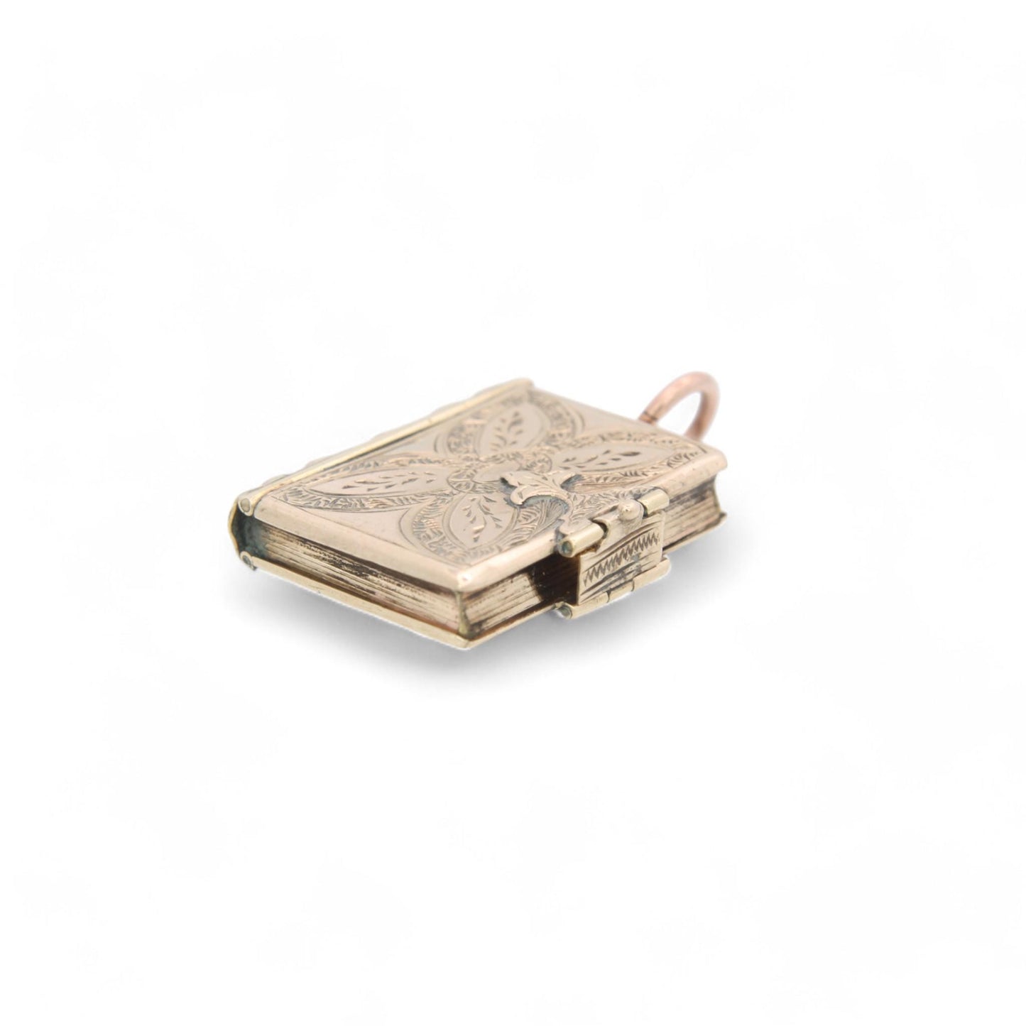 Antique 9ct Gold Book Locket Pendant