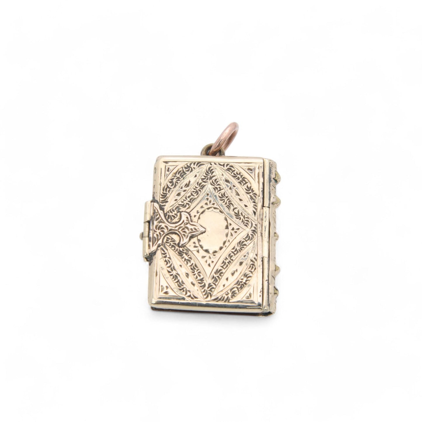 Antique 9ct Gold Book Locket Pendant