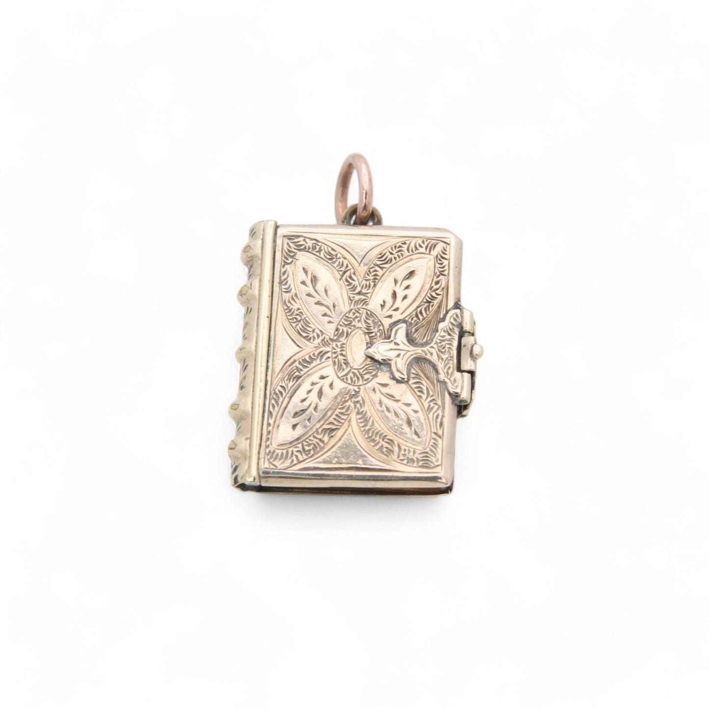 Antique 9ct Gold Book Locket Pendant