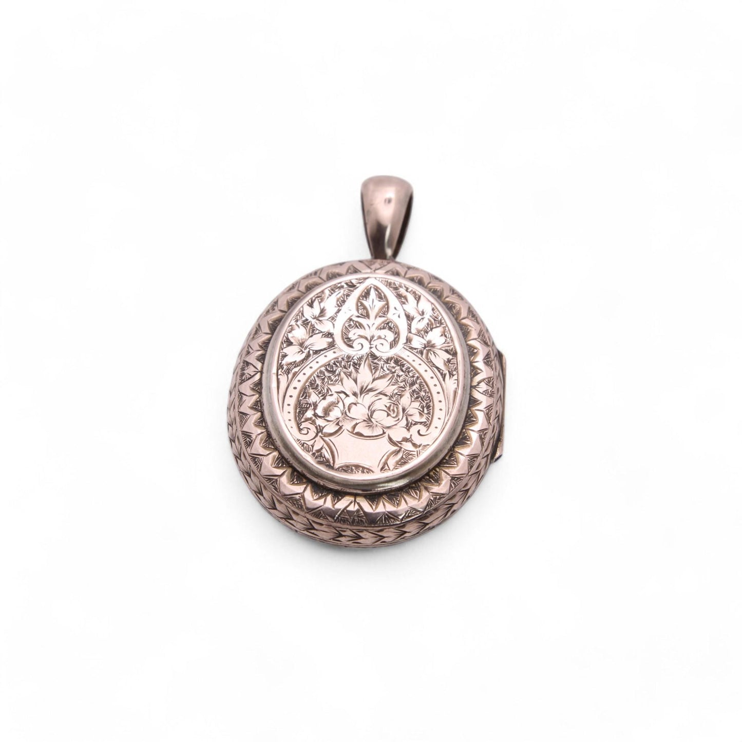 Antique 9ct Gold Rose & Ivy Locket