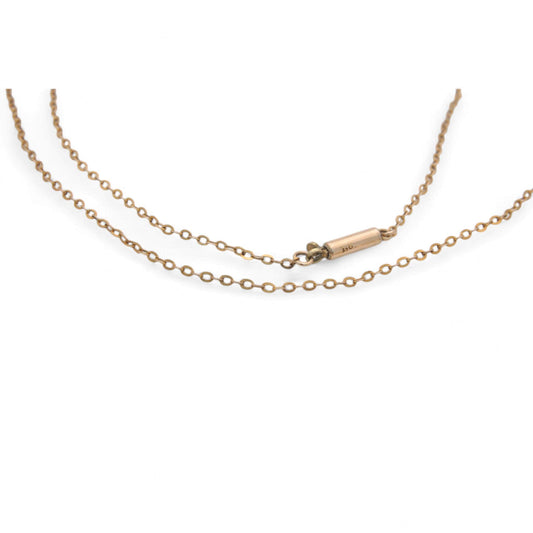 Antique 9ct Gold Dainty Rolo Link Necklace, 16.8"