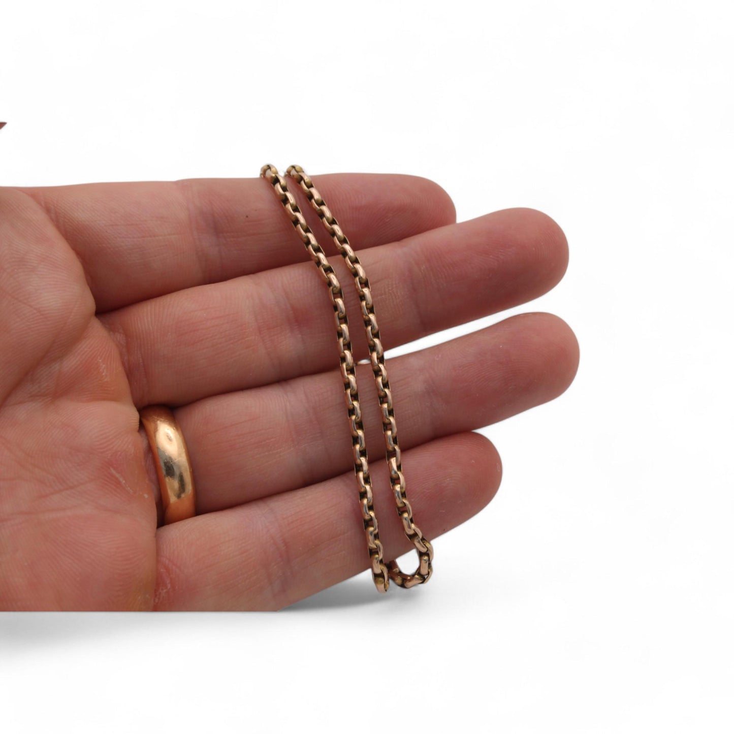 Antique 15ct Gold Cable Link Necklace, 19.25"