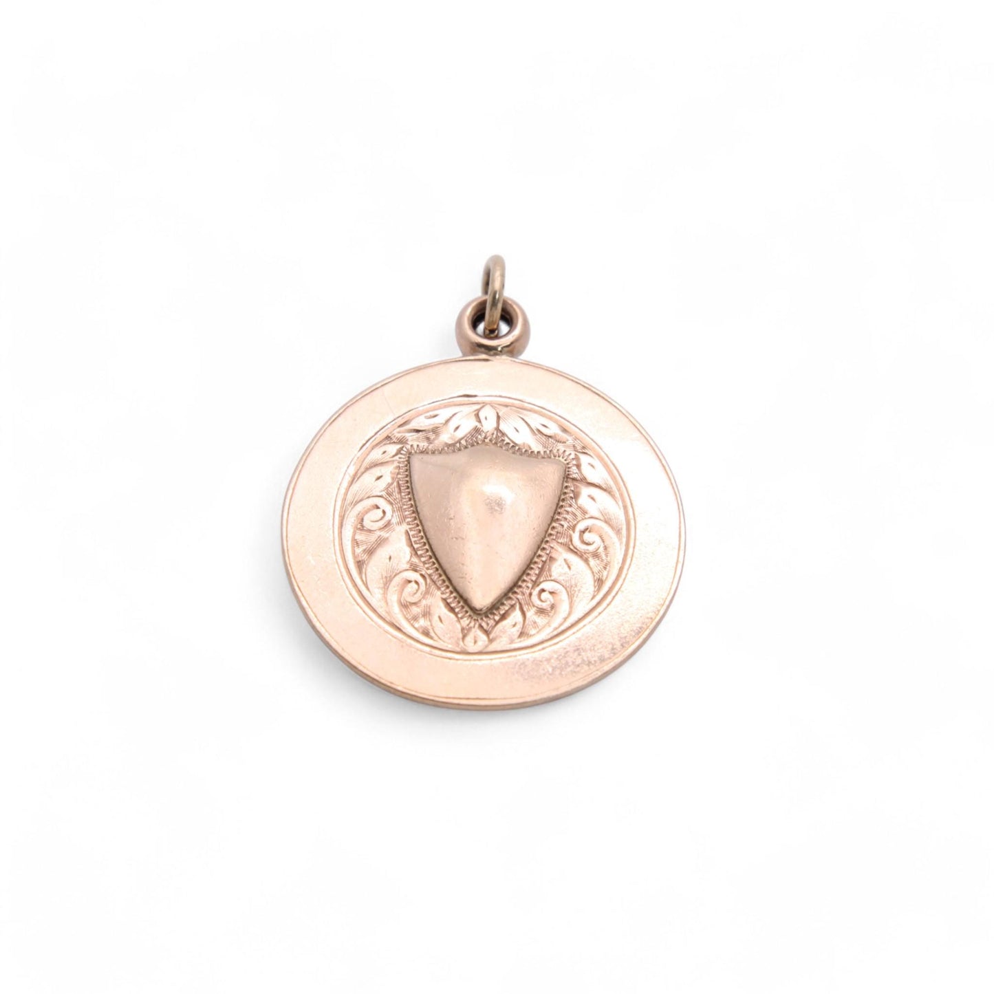 Antique 9ct Gold Shield Motif Pendant