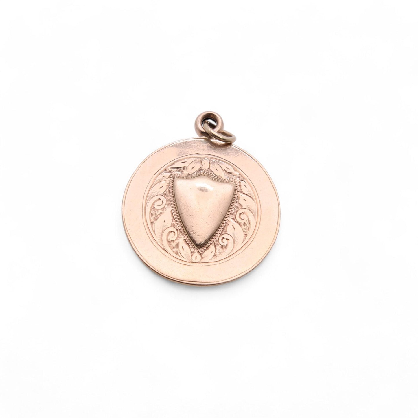 Antique 9ct Gold Shield Motif Pendant