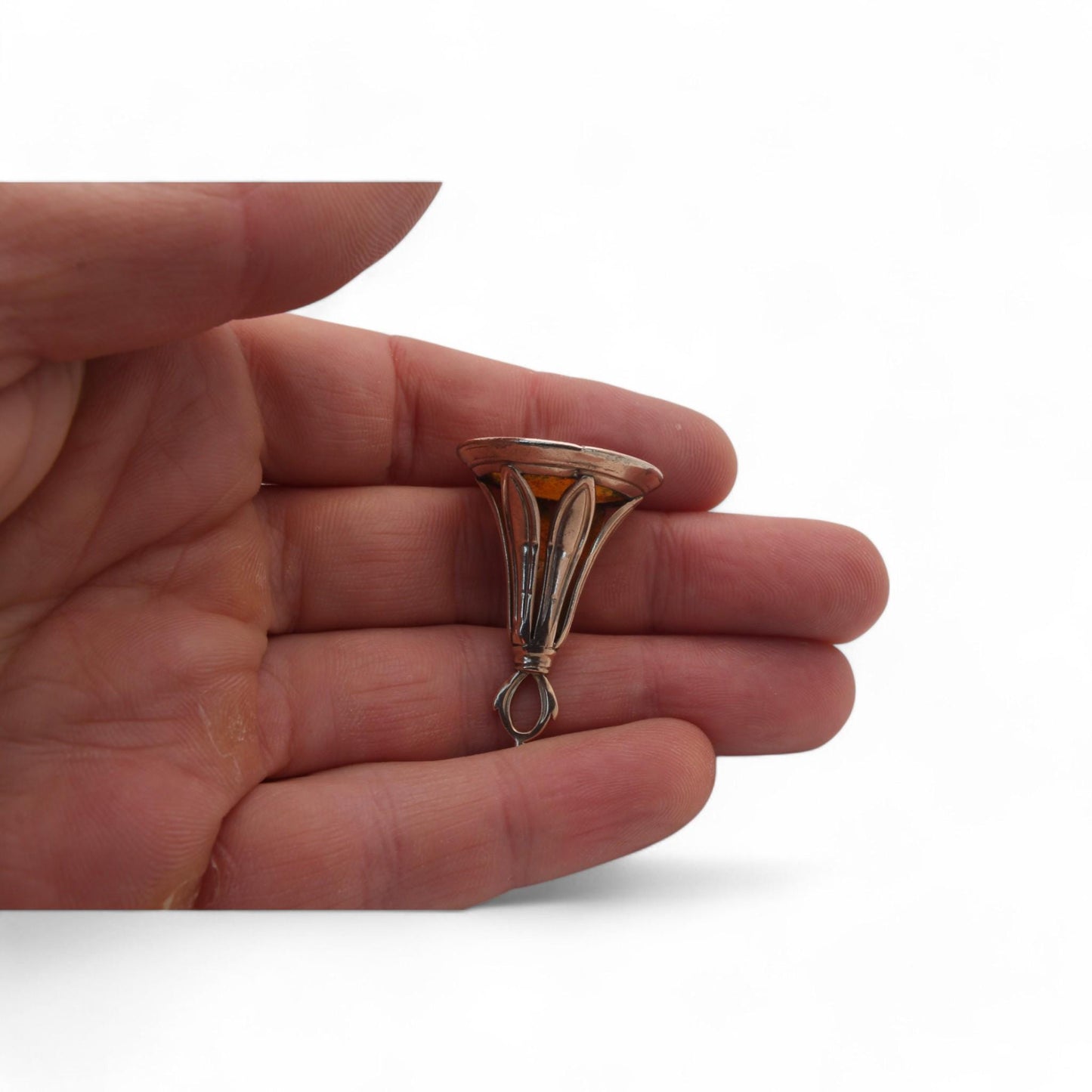 Antique 9ct Gold Intaglio Snake Crest Pendant