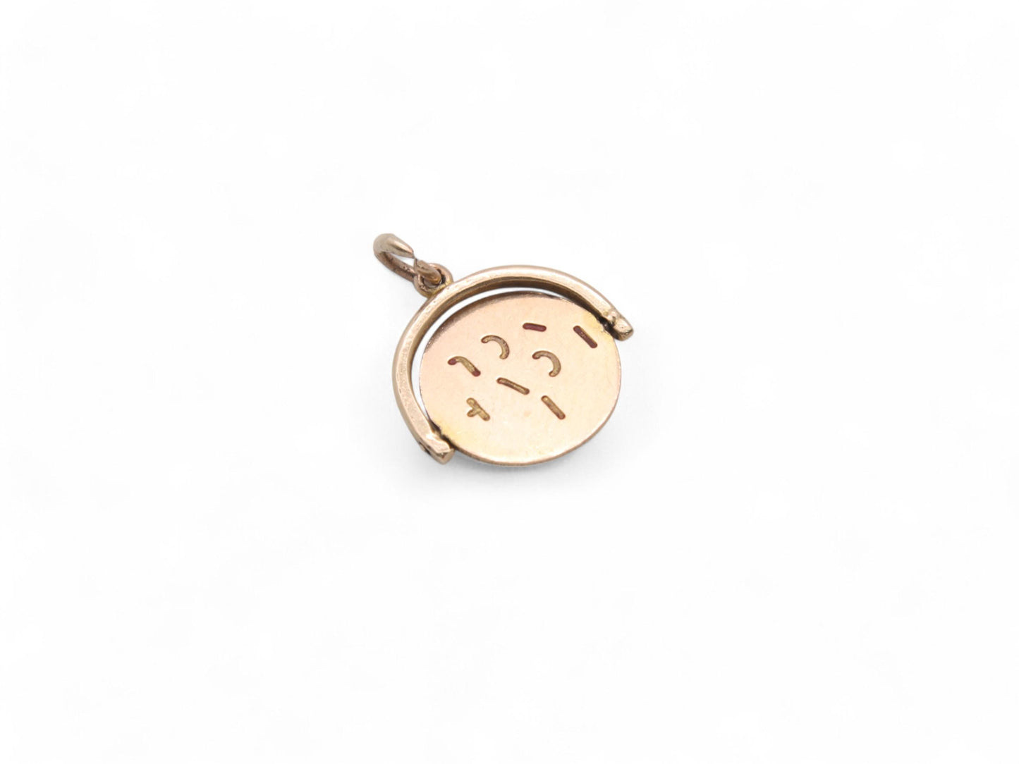 Vintage 9ct Gold 'I Love You' Spinning Charm Pendant