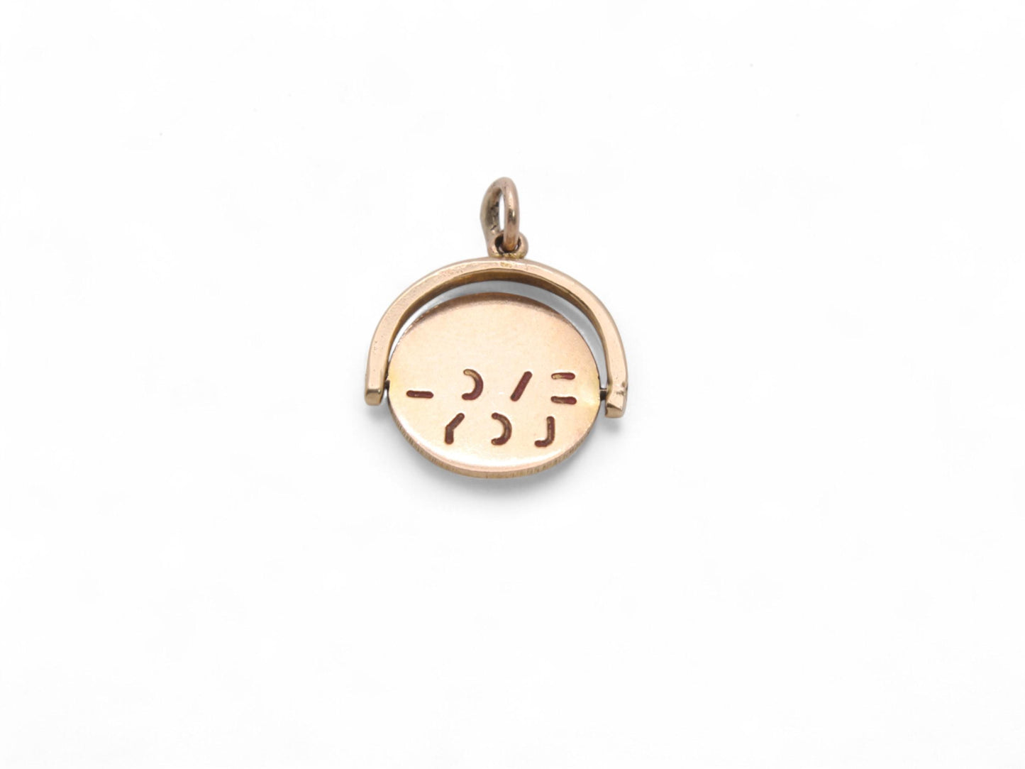 Vintage 9ct Gold 'I Love You' Spinning Charm Pendant