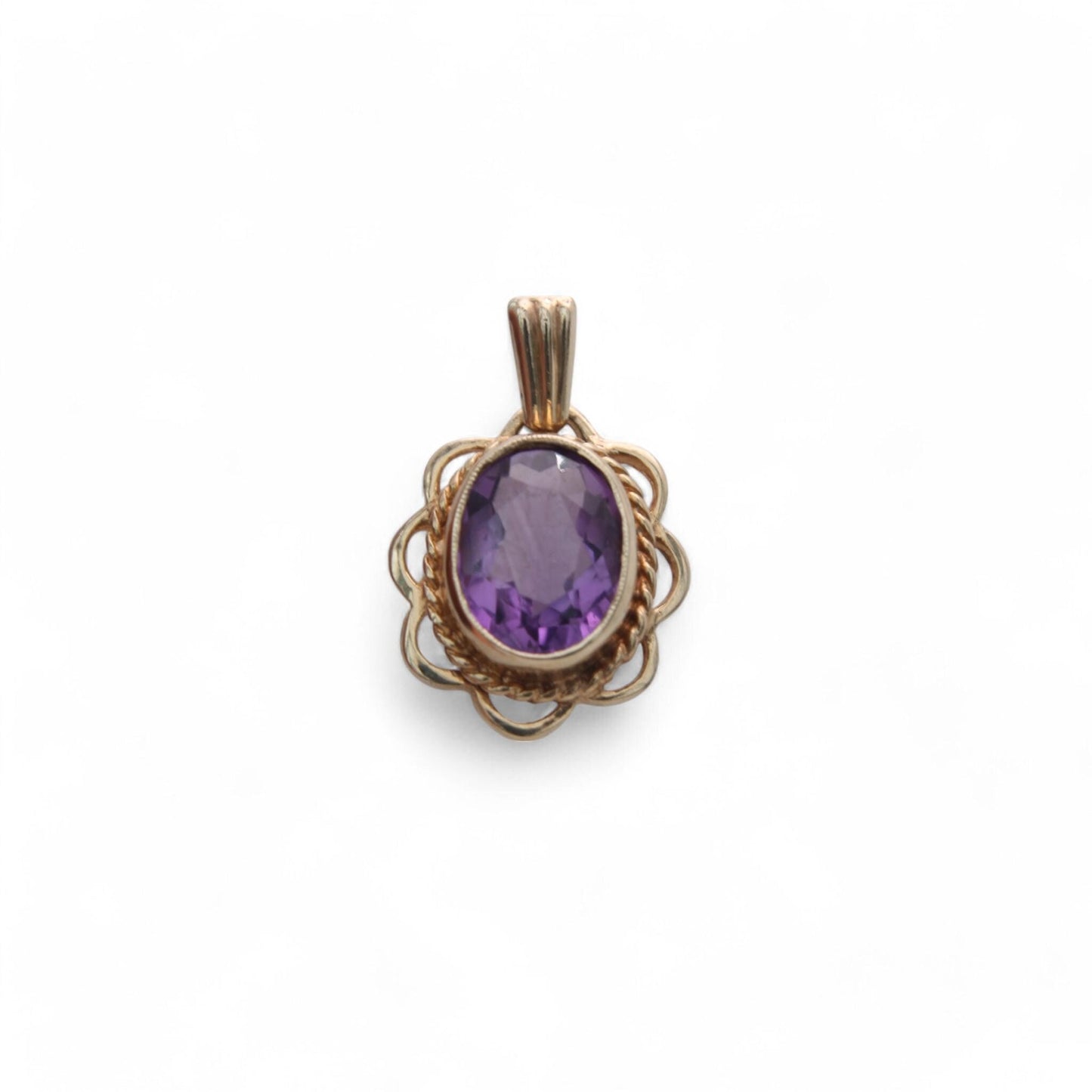 Vintage 9ct Gold Amethyst Pendant