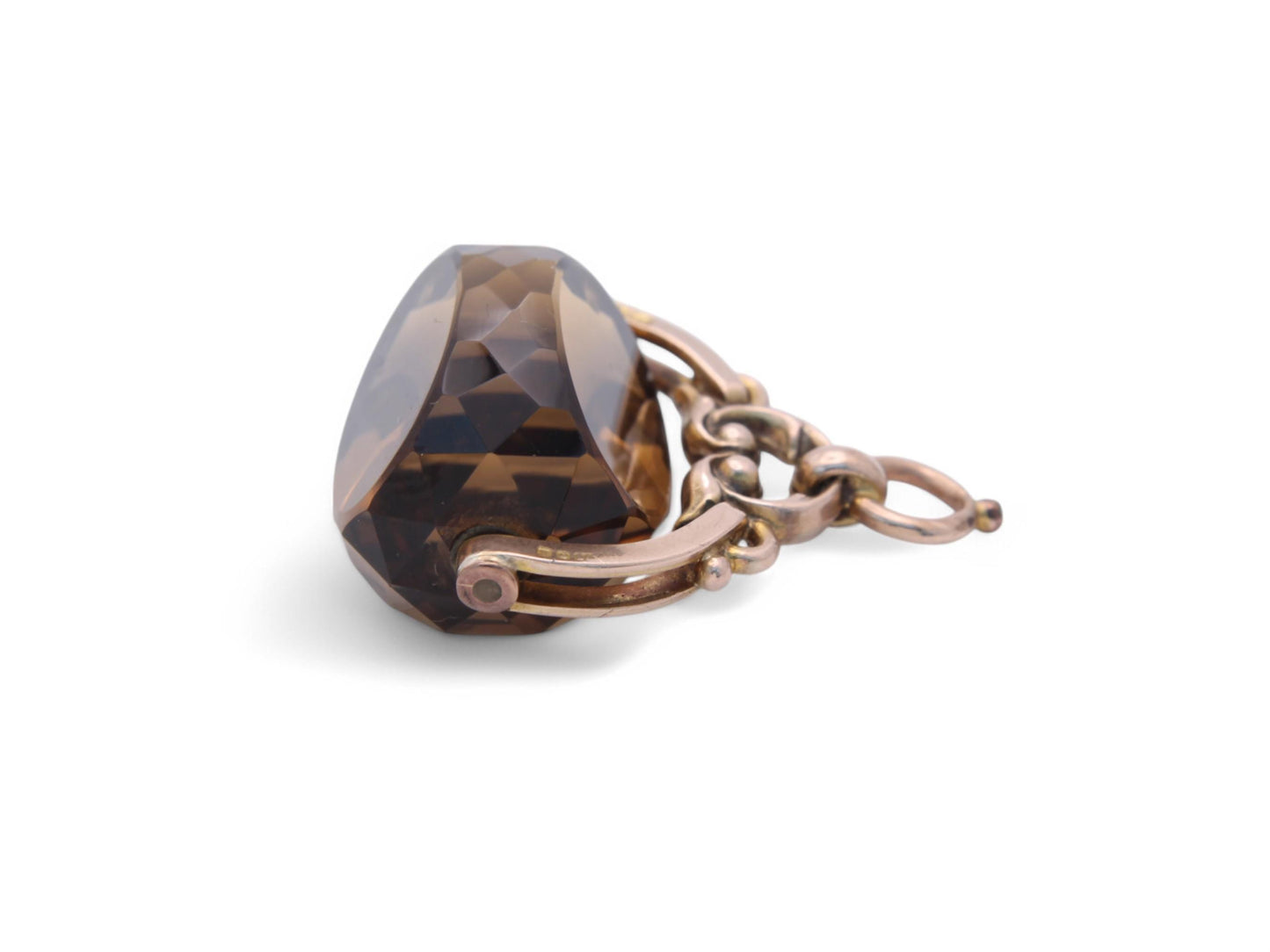 Antique 9ct Gold Citrine Spinner Pendant