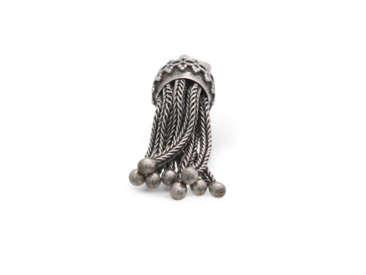 Antique Sterling Silver Tassel Pendant Charm