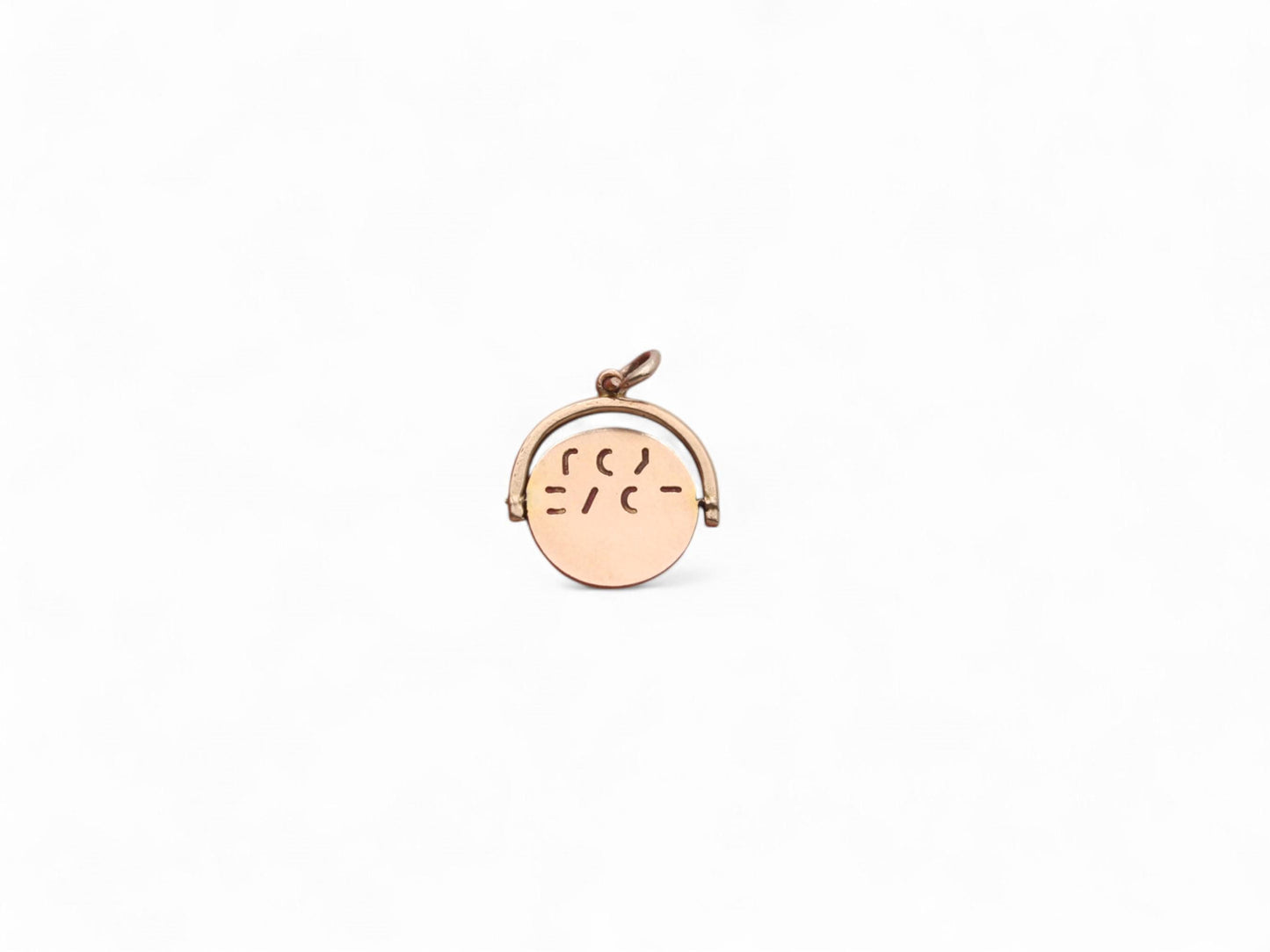 Vintage 9ct Gold 'I Love You' Spinning Charm Pendant