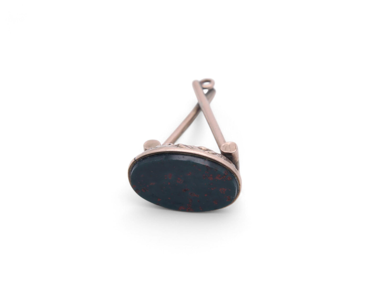 Antique 9ct Gold Croquet Game Coral Pendant