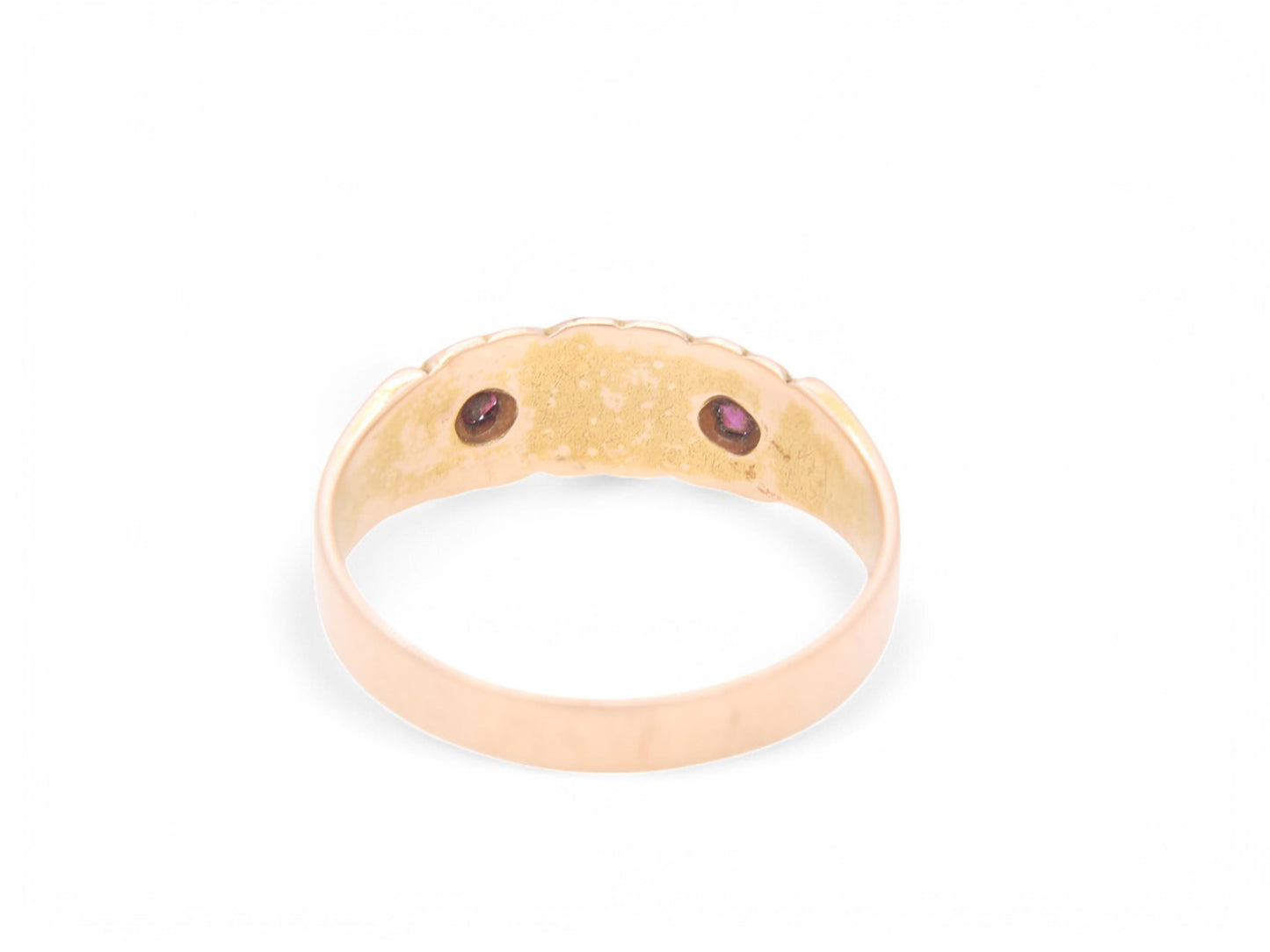 Antique 15ct Gold Ruby & Pearl Gypsy Ring, 1889