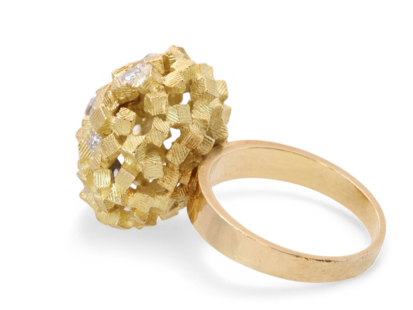 Vintage 18ct Gold John Donald Diamond Cluster Ring