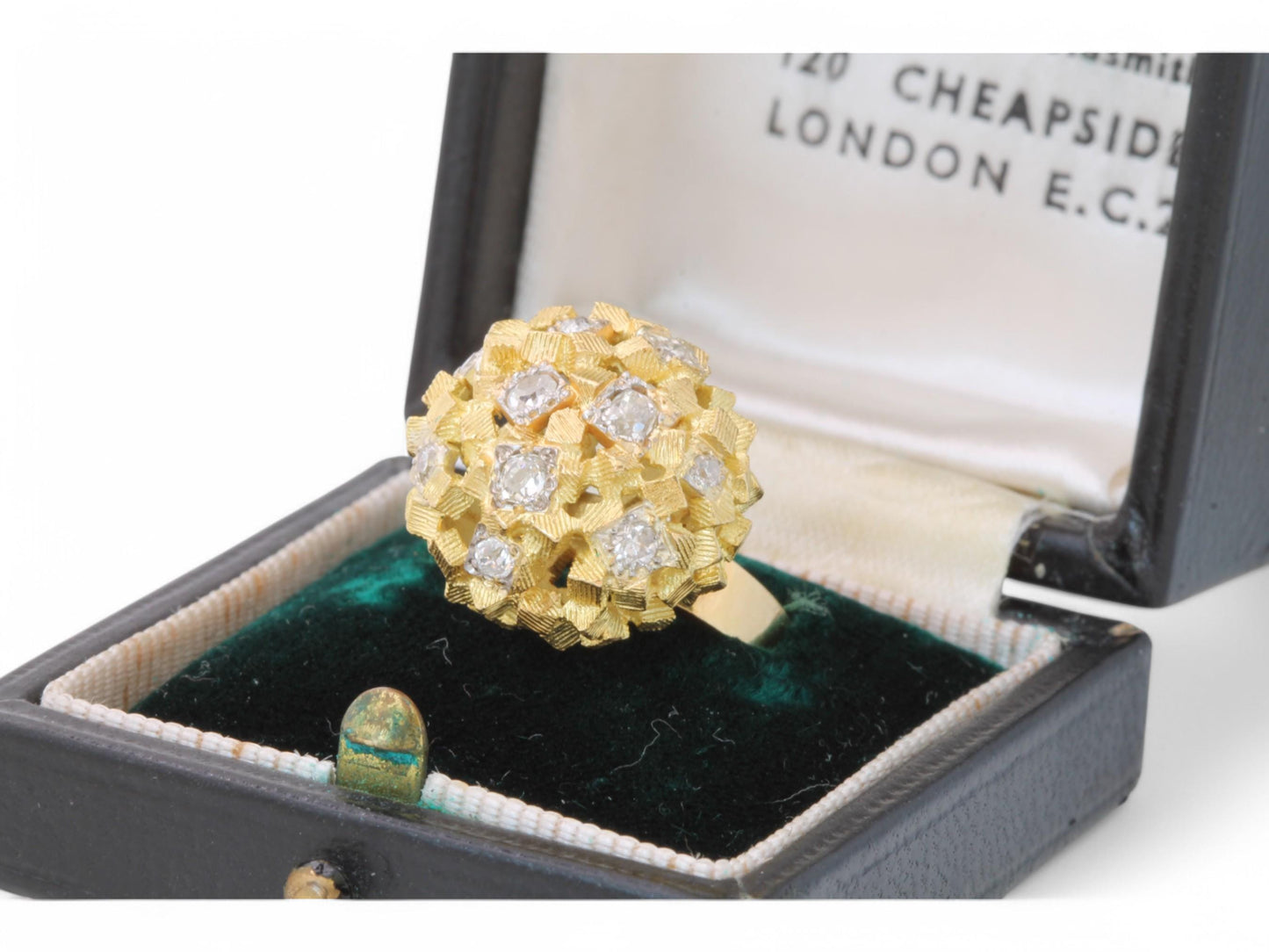 Vintage 18ct Gold John Donald Diamond Cluster Ring