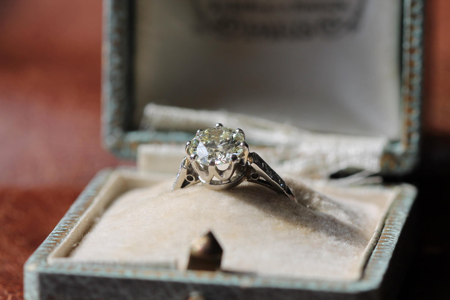 Antique Art Deco Platinum 1.5ct Diamond Ring GIA Certified