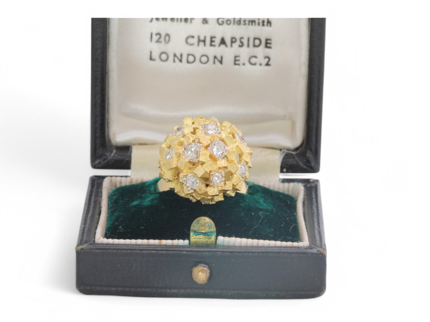 Vintage 18ct Gold John Donald Diamond Cluster Ring
