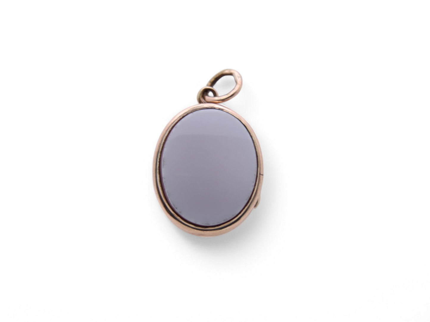 Antique 14ct Gold Bloodstone Lilac Agate Locket
