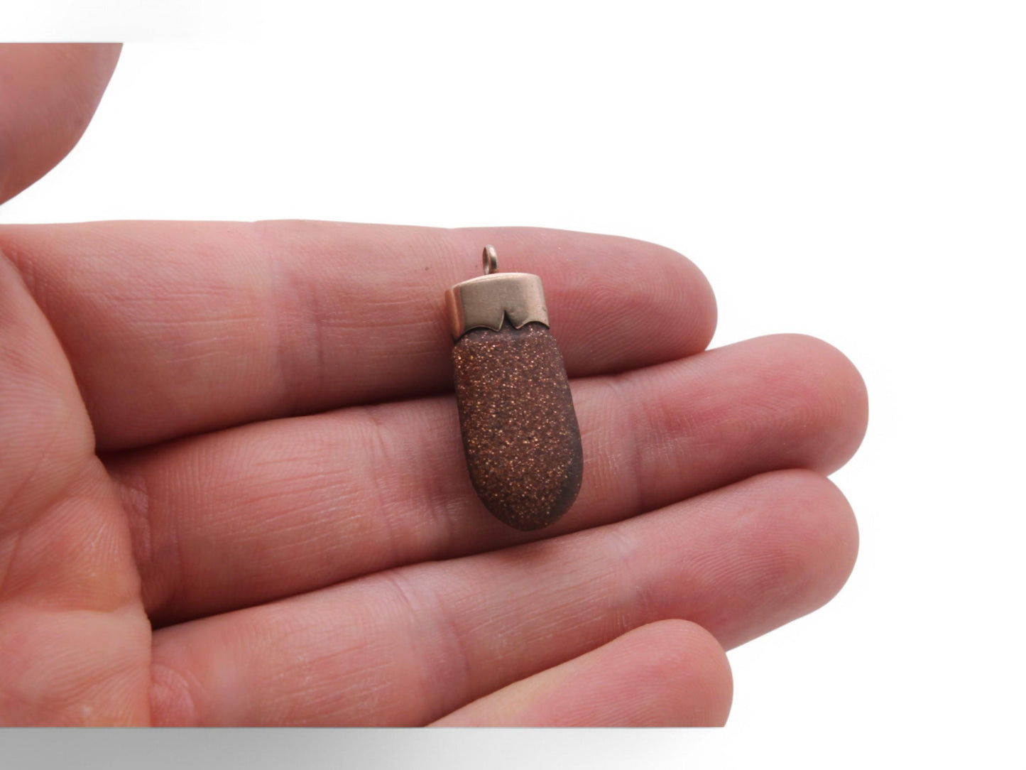 Antique 9ct Gold Goldstone Pendant