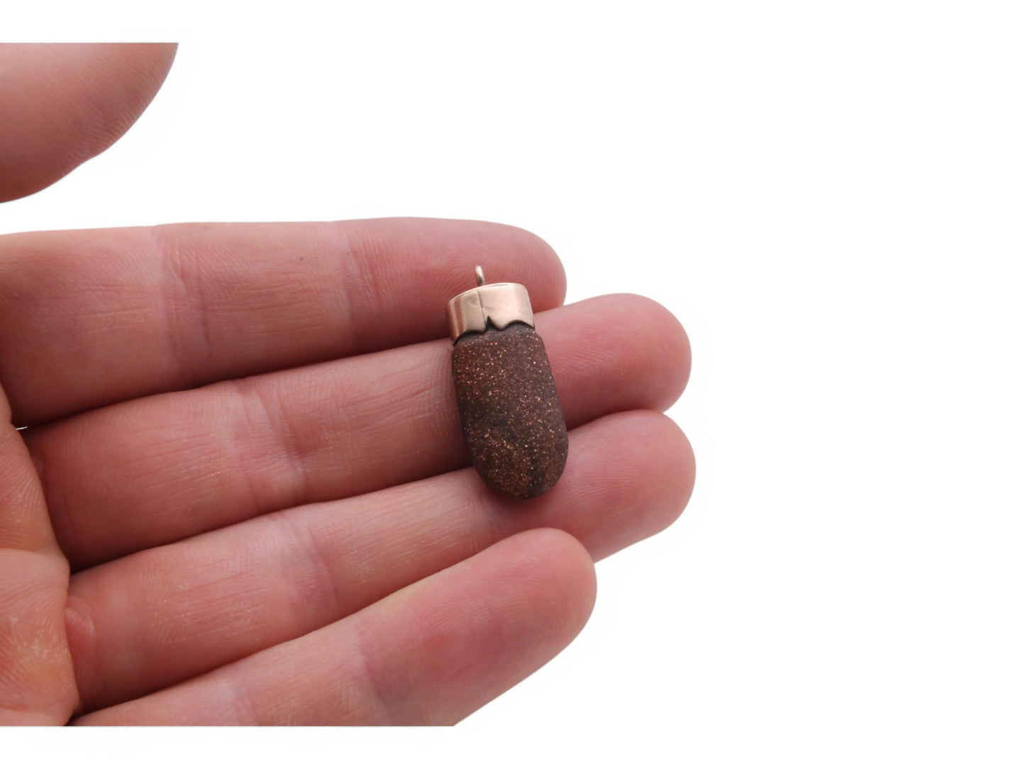 Antique 9ct Gold Goldstone Pendant