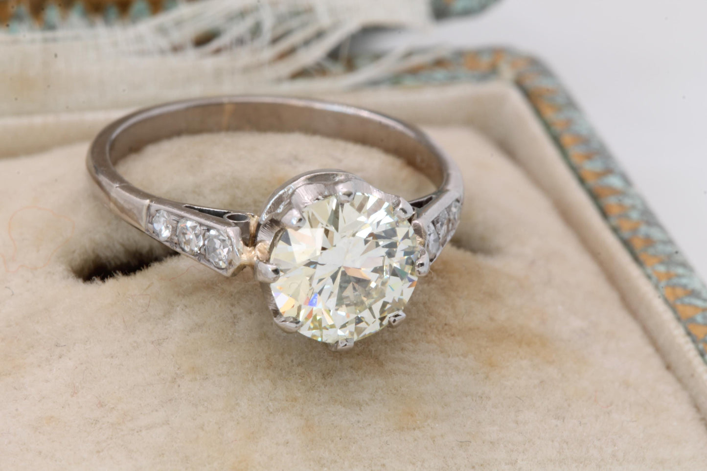 Antique Art Deco Platinum 1.5ct Diamond Ring GIA Certified