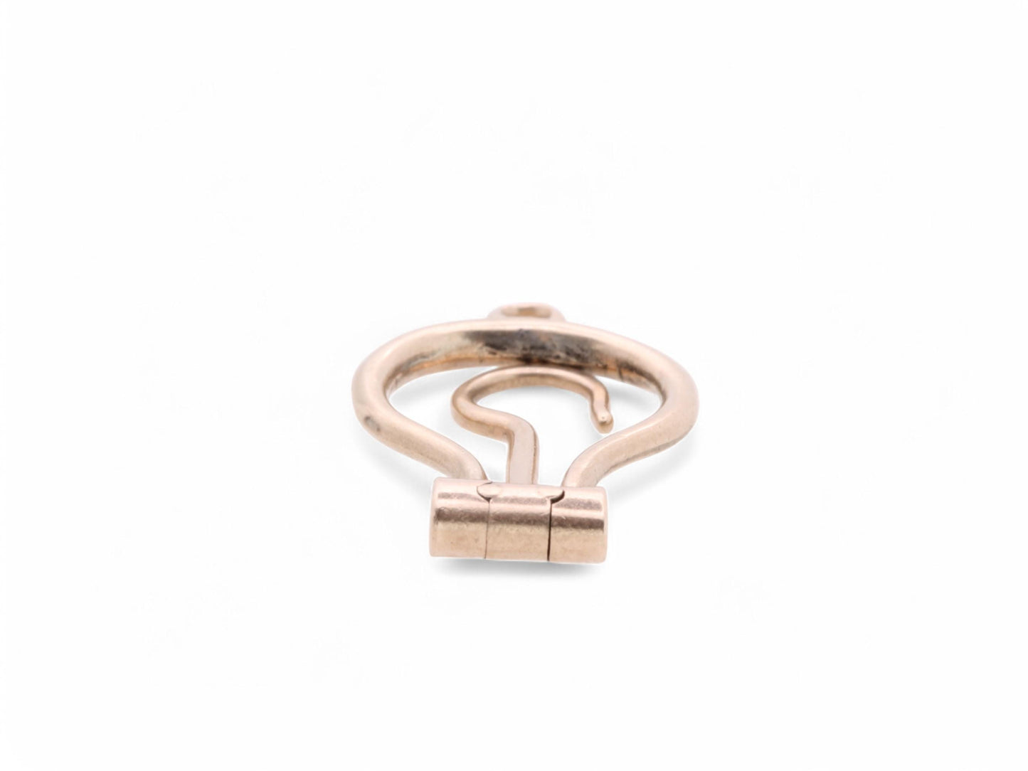 Antique 9ct Gold Folding Button Hook Pendant