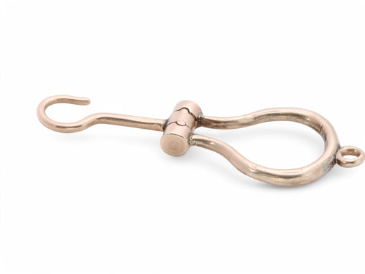 Antique 9ct Gold Folding Button Hook Pendant