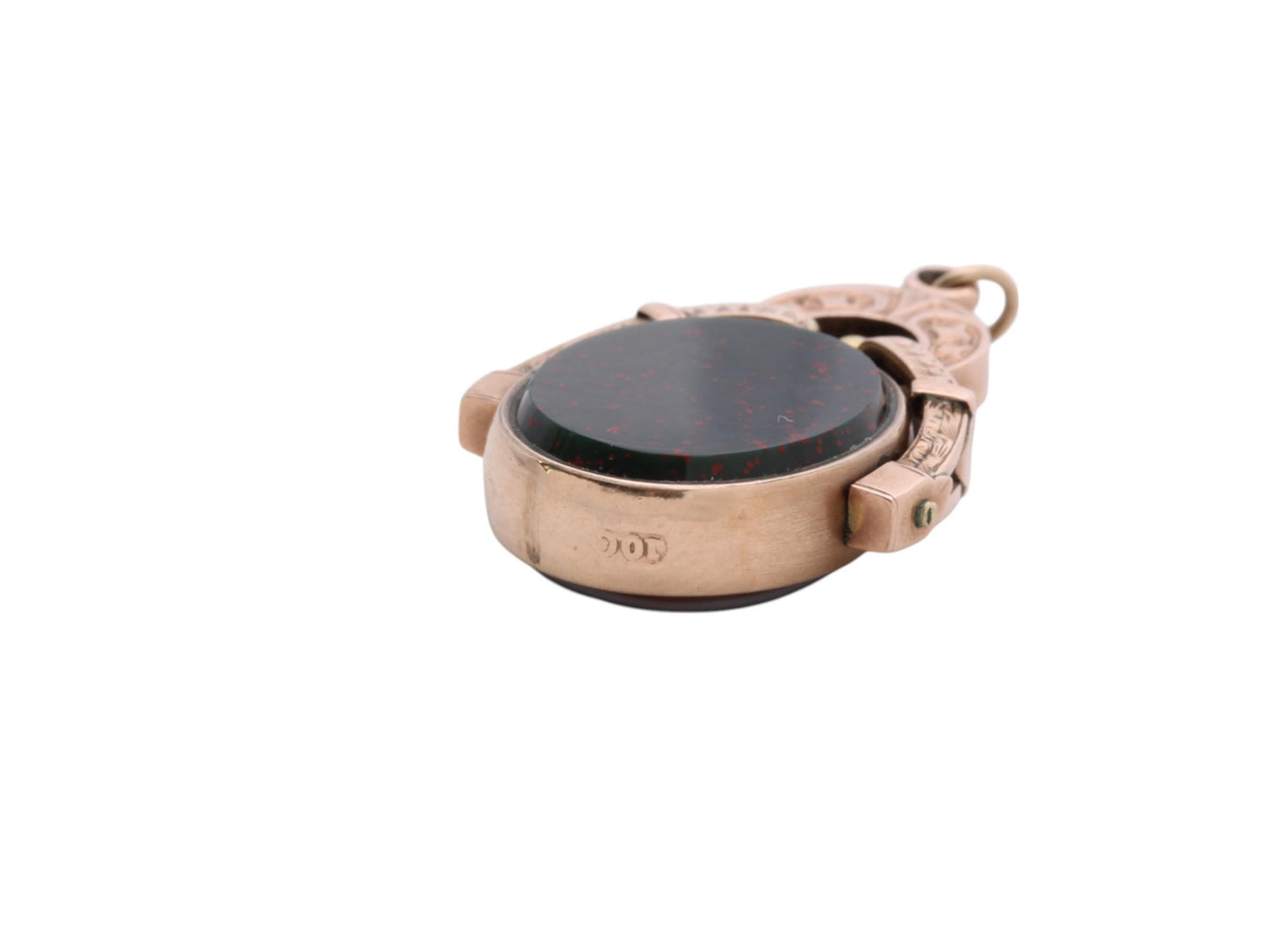 Antique 10ct Gold Lucky Horseshoe Sardonyx Spinner Pendant