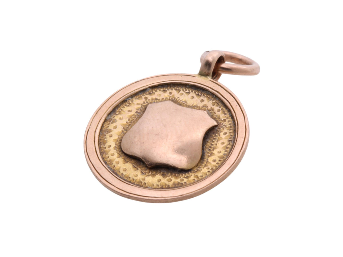Antique 9ct Gold Shield Pendant