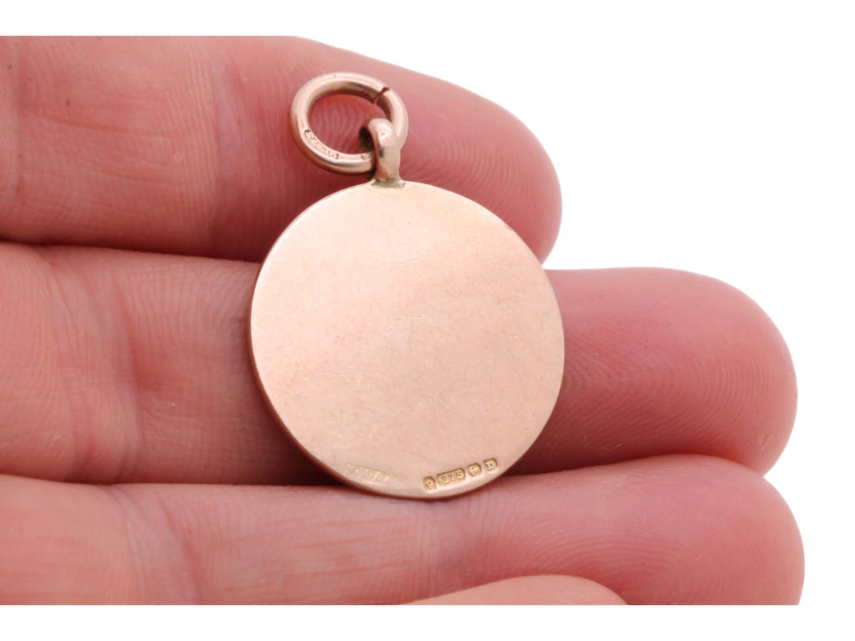 Antique-9ct-Gold-Shield-Pendant