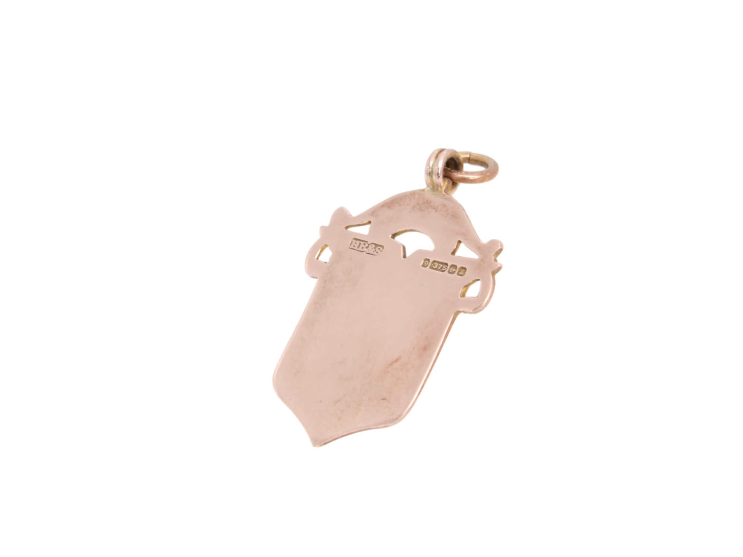 Antique 9ct Gold Shield Pendant, 1924