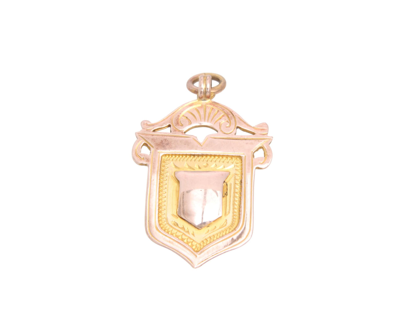 Antique 9ct Gold Shield Pendant, 1924