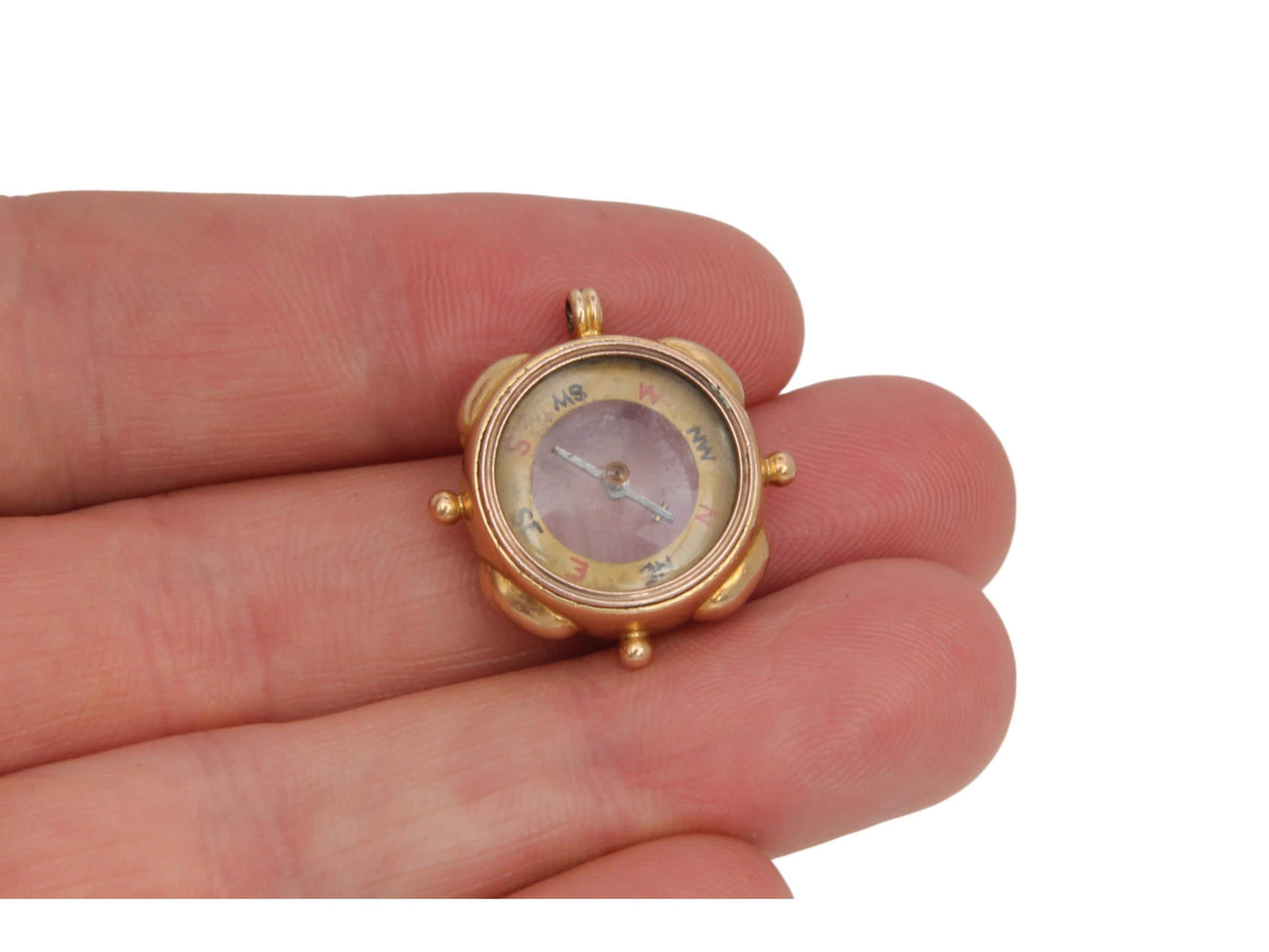 Antique 18ct Gold Compass Pendant, 1898
