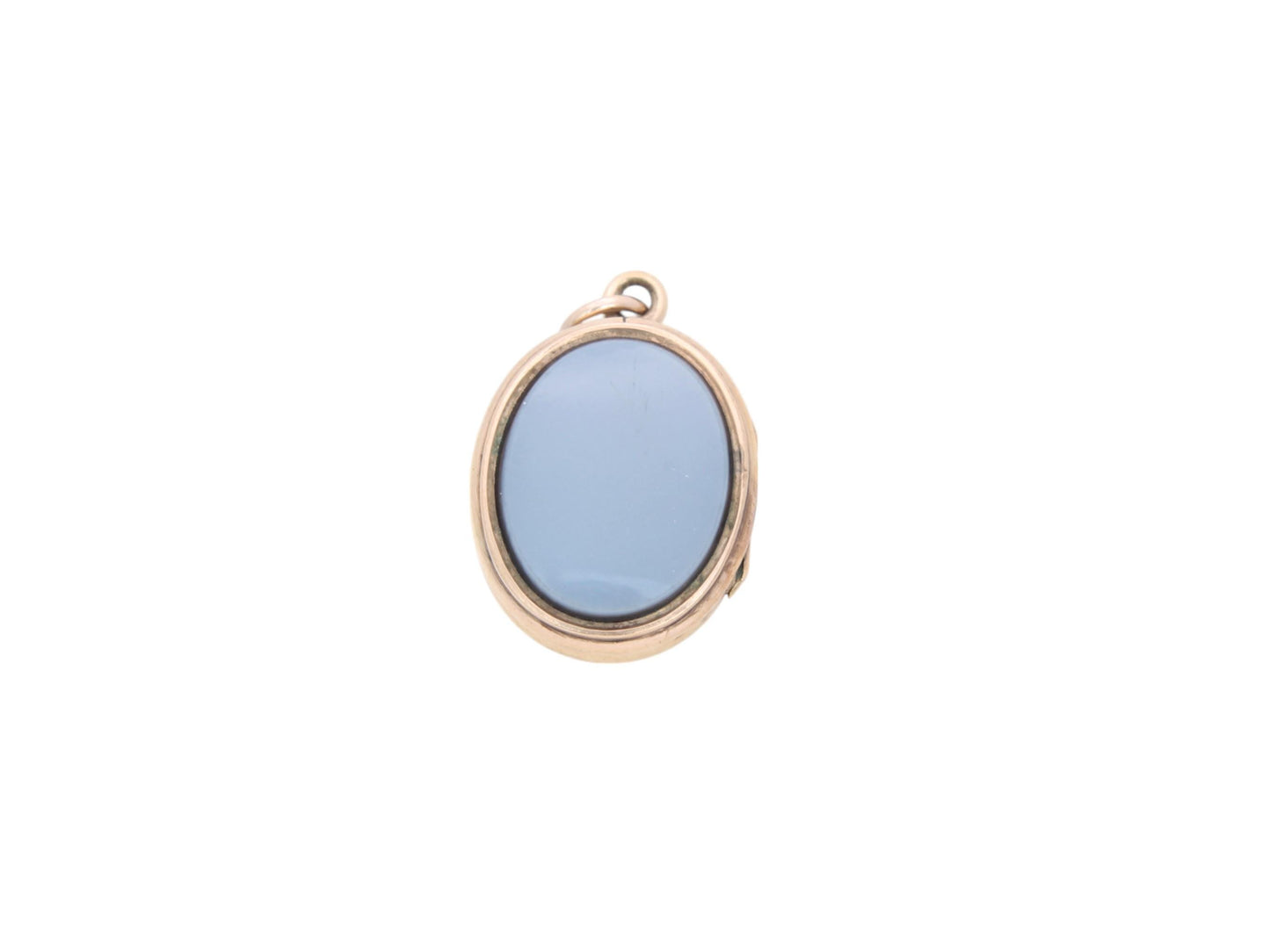 Antique 9ct Gold Bloodstone & Blue Sardonyx Locket