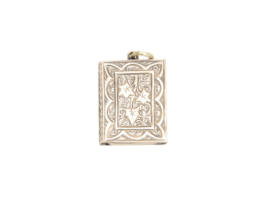 Antique 9ct Gold Ivy, Forget Me Not Book Locket
